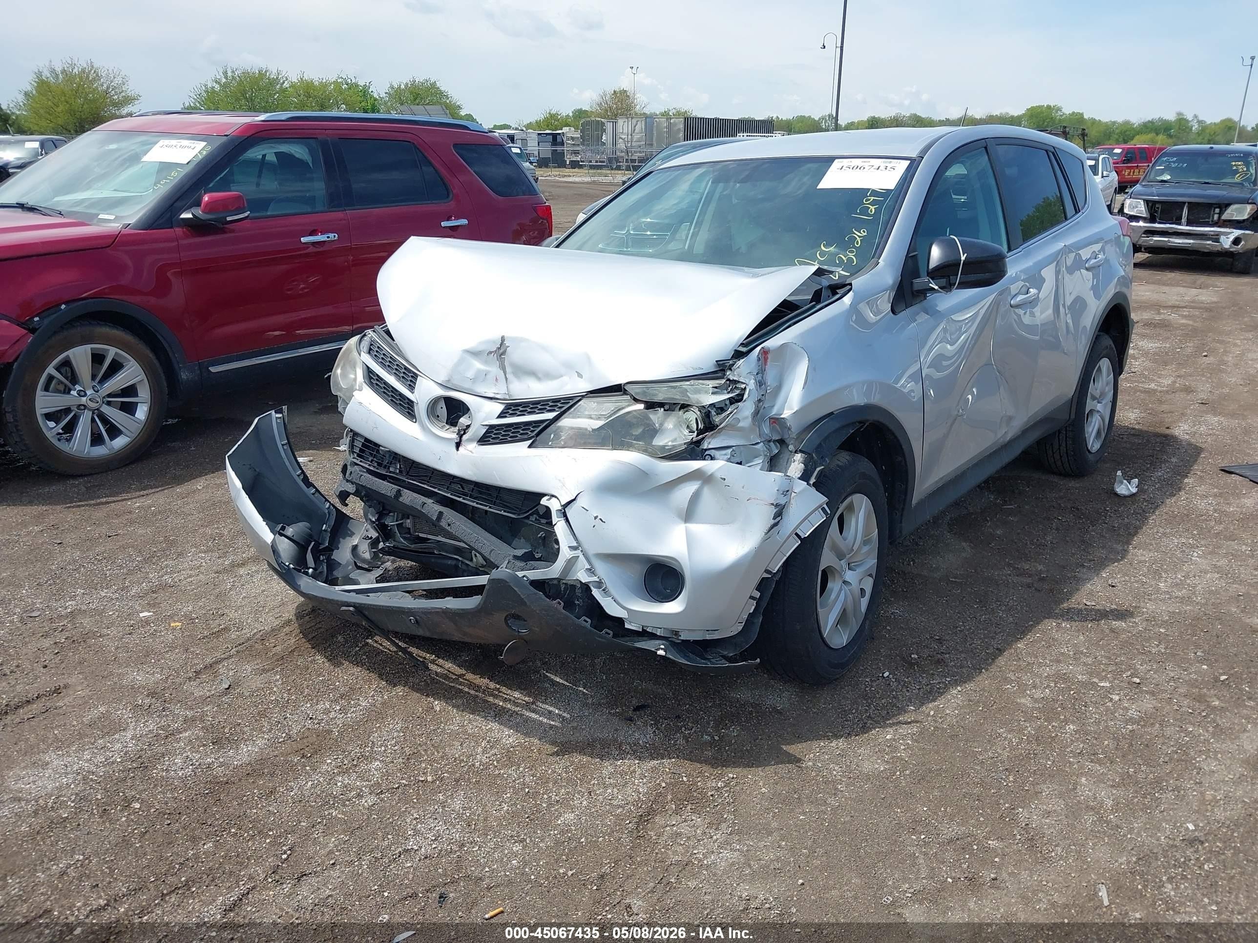 2014 Toyota Rav4 Le Silver vin: 2T3ZFREV2EW129777