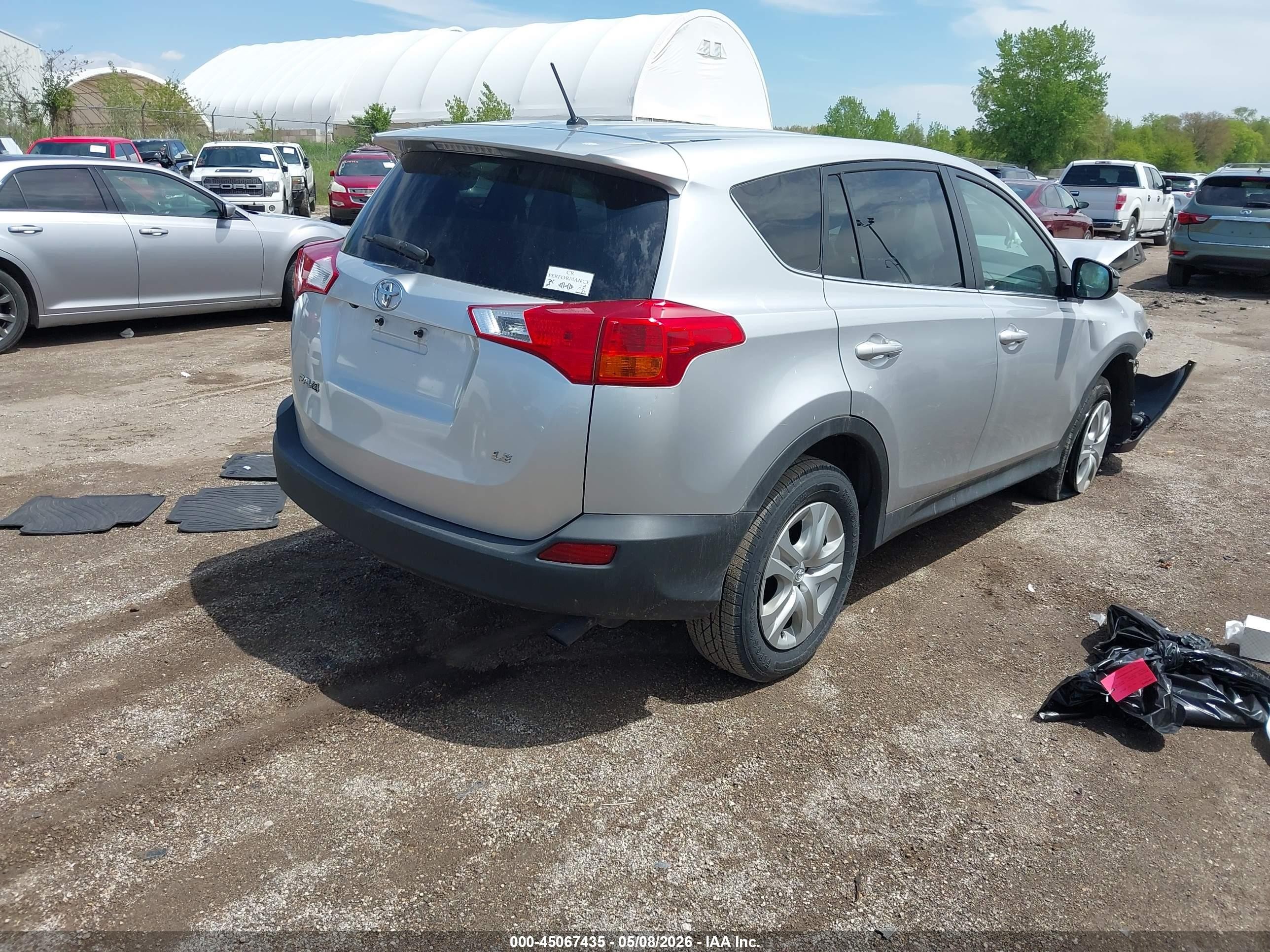 2014 Toyota Rav4 Le Silver vin: 2T3ZFREV2EW129777