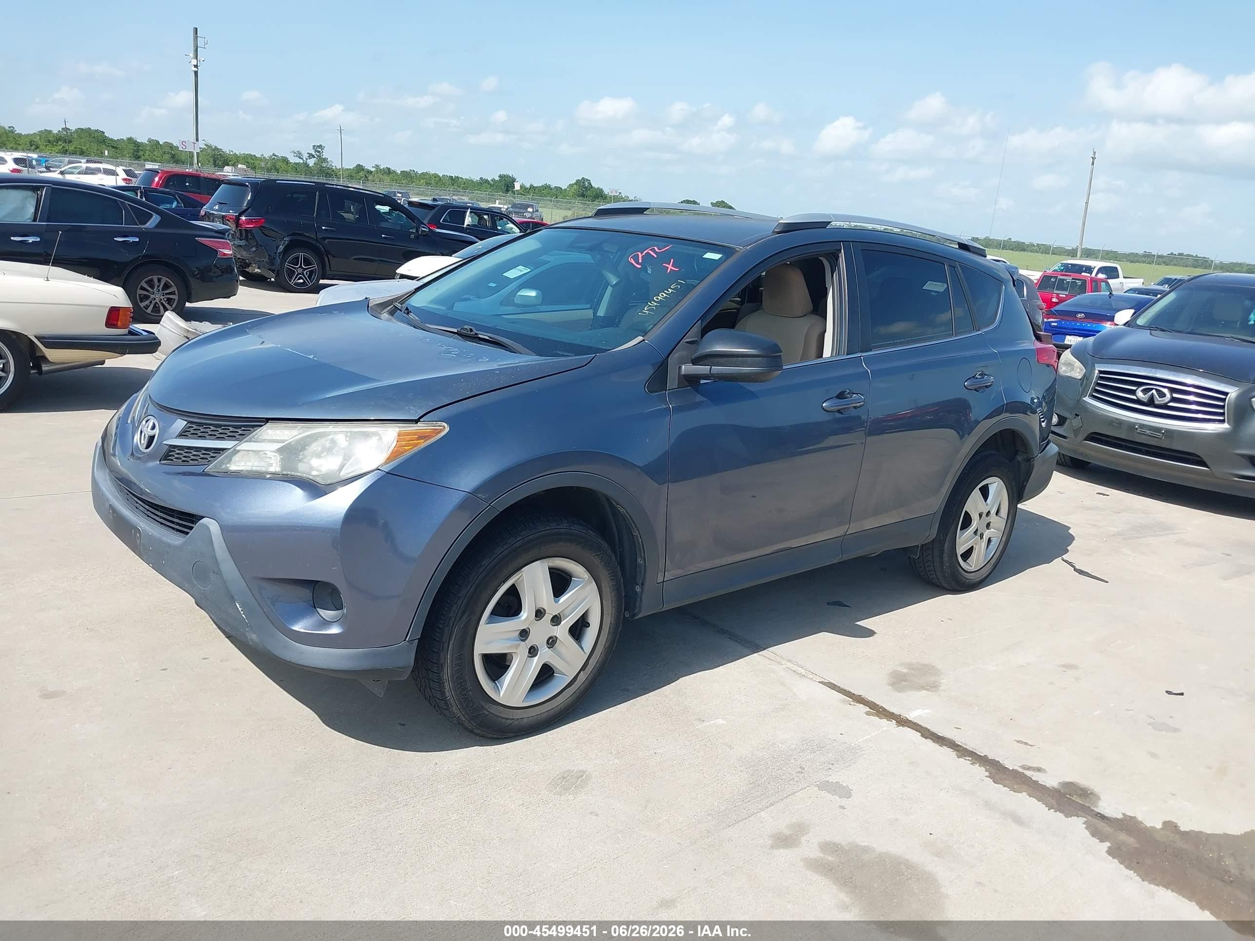 2013 Toyota Rav4 Le Blue vin: 2T3ZFREV3DW052576