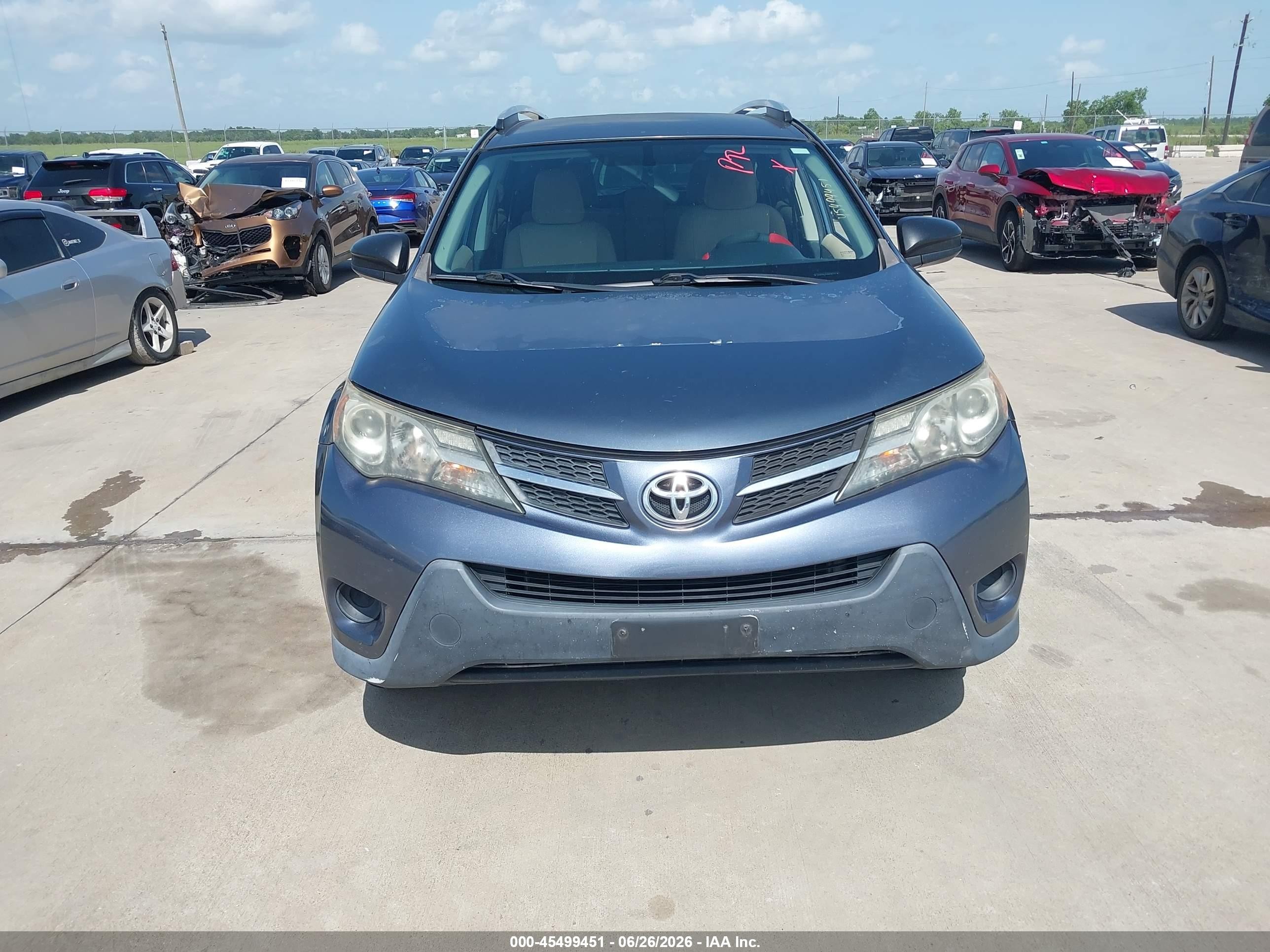 2013 Toyota Rav4 Le Blue vin: 2T3ZFREV3DW052576