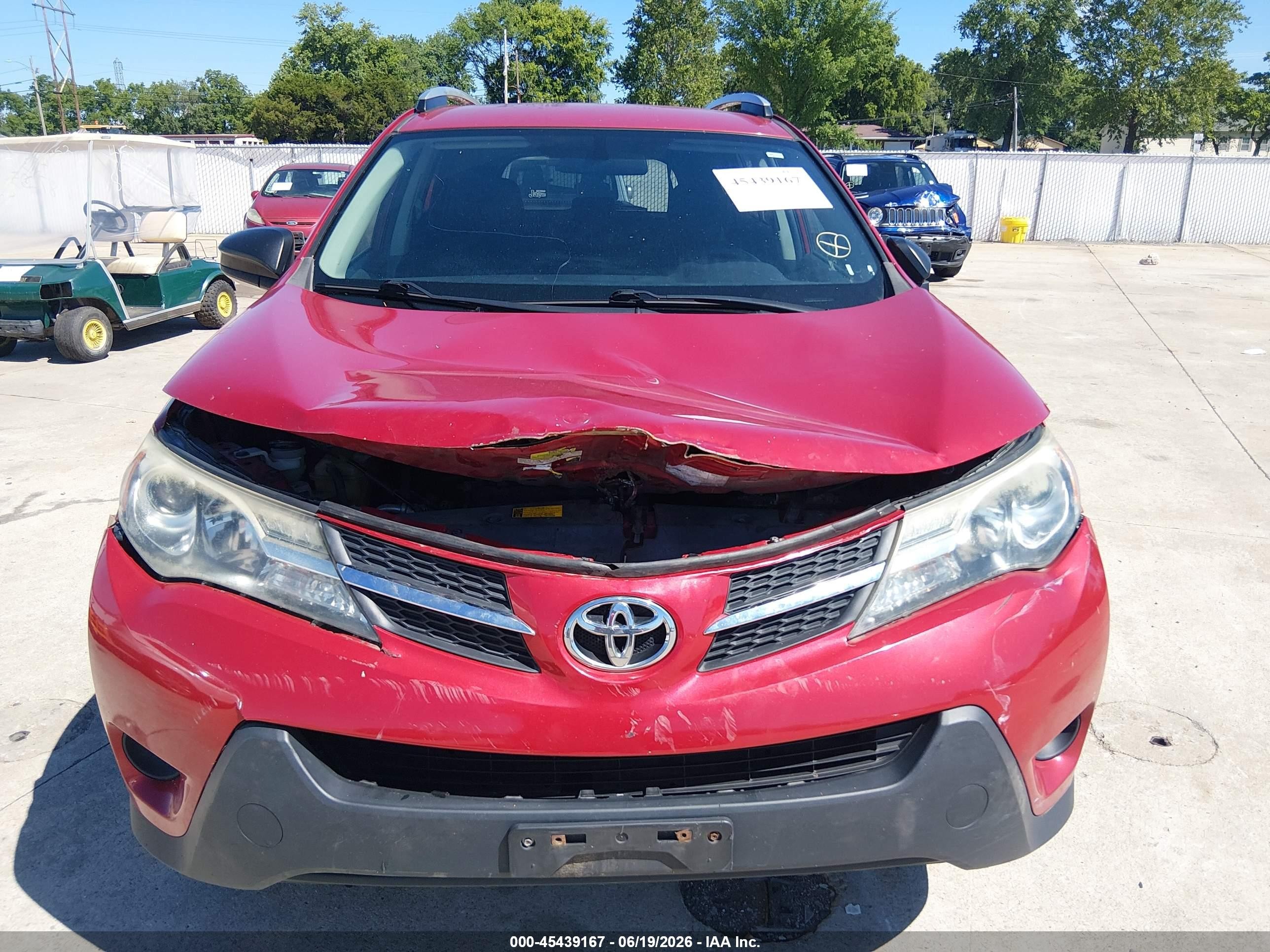 2014 Toyota Rav4 Le Red vin: 2T3ZFREV3EW090942