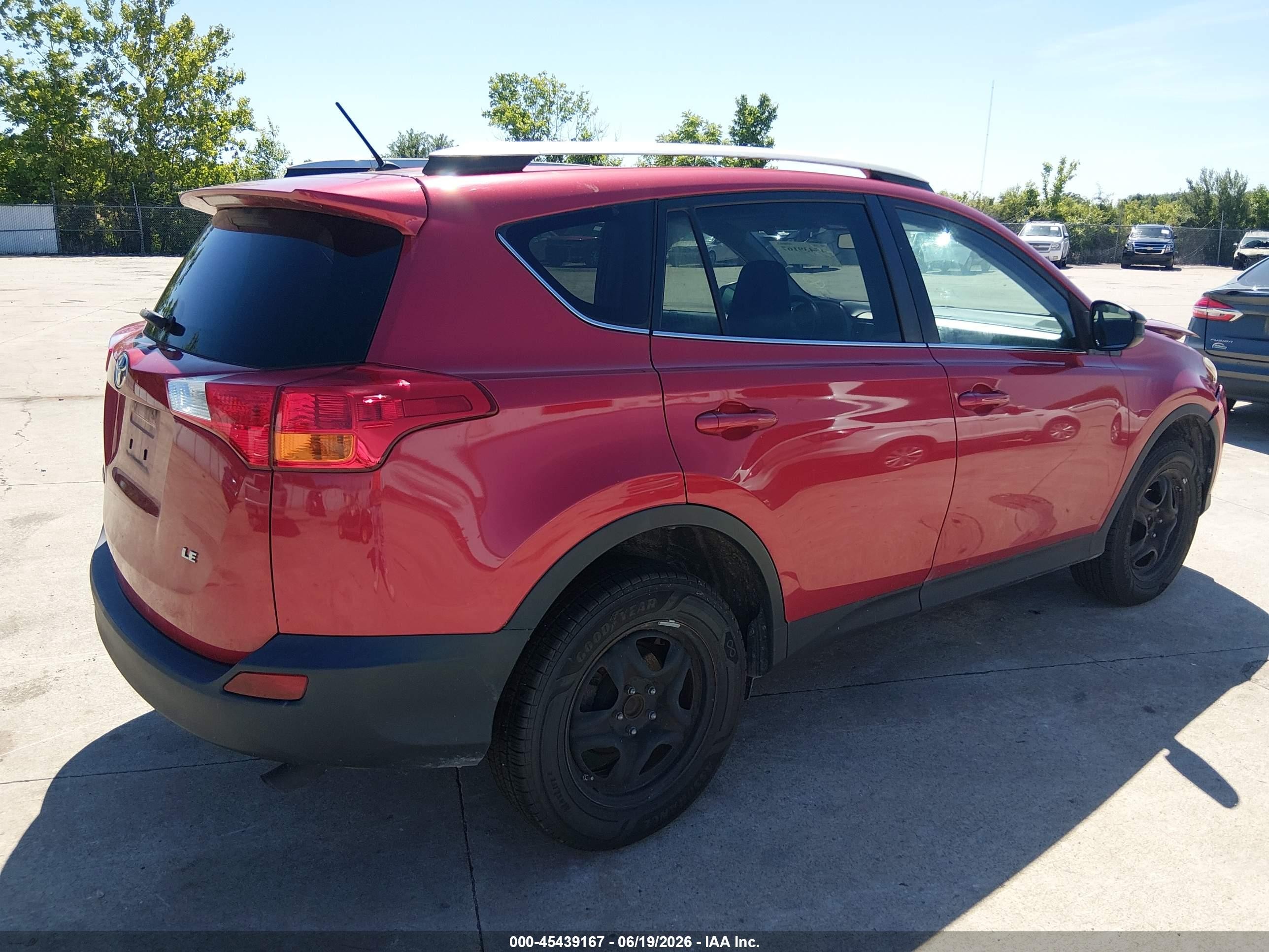 2014 Toyota Rav4 Le Red vin: 2T3ZFREV3EW090942