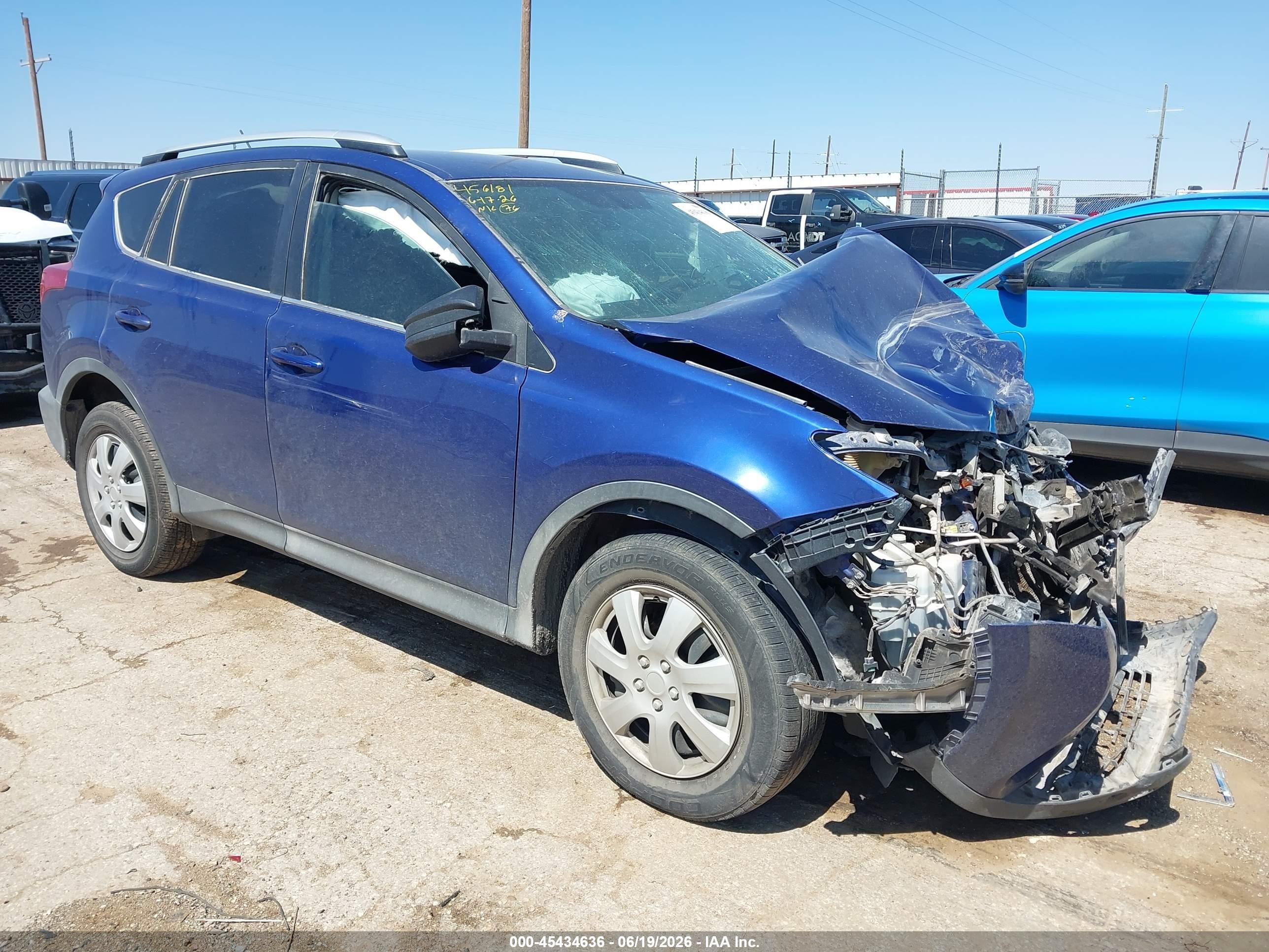2014 Toyota Rav4 Le Blue vin: 2T3ZFREV3EW112096