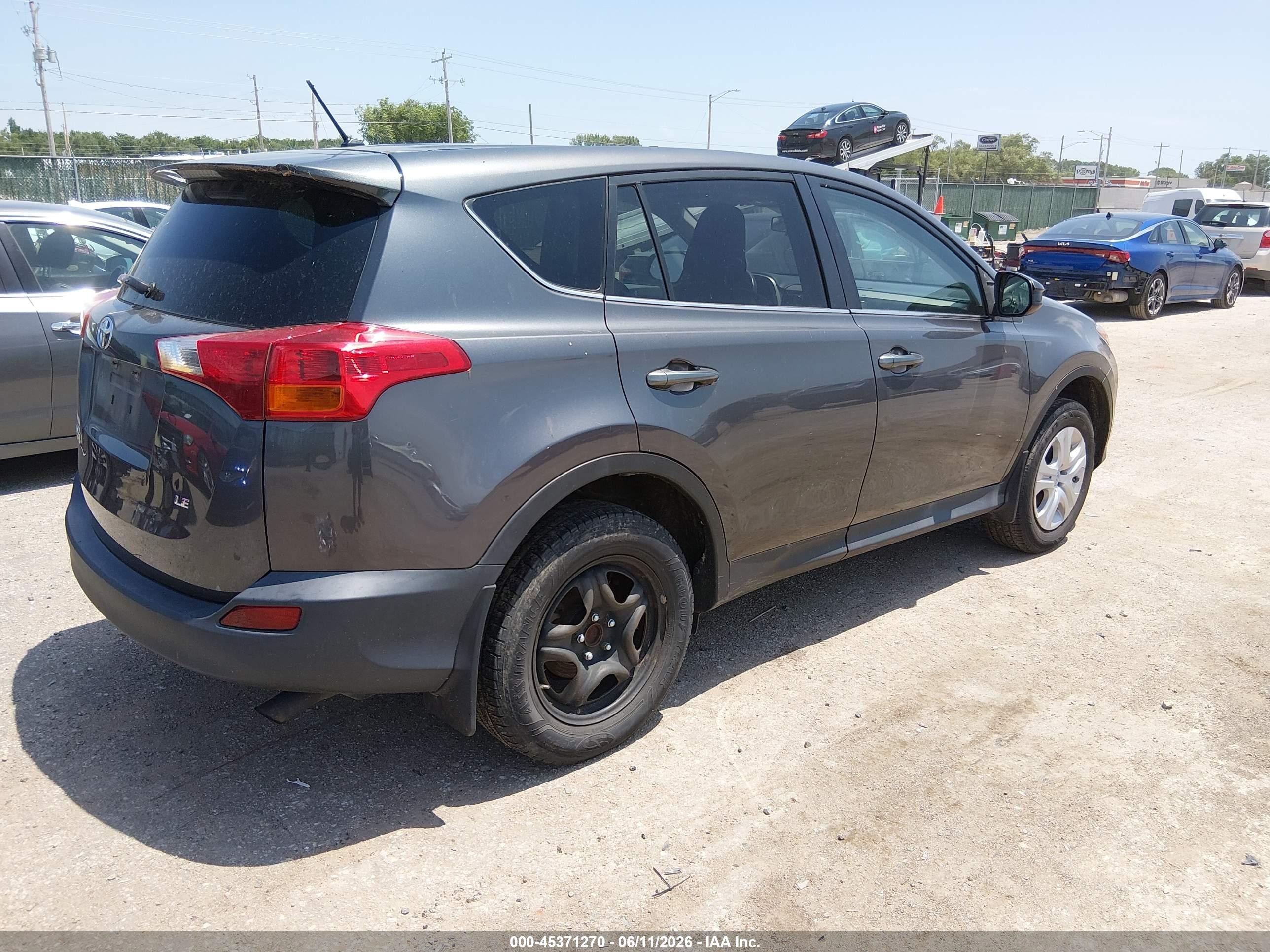 2013 Toyota Rav4 Le Серый vin: 2T3ZFREV4DW037410