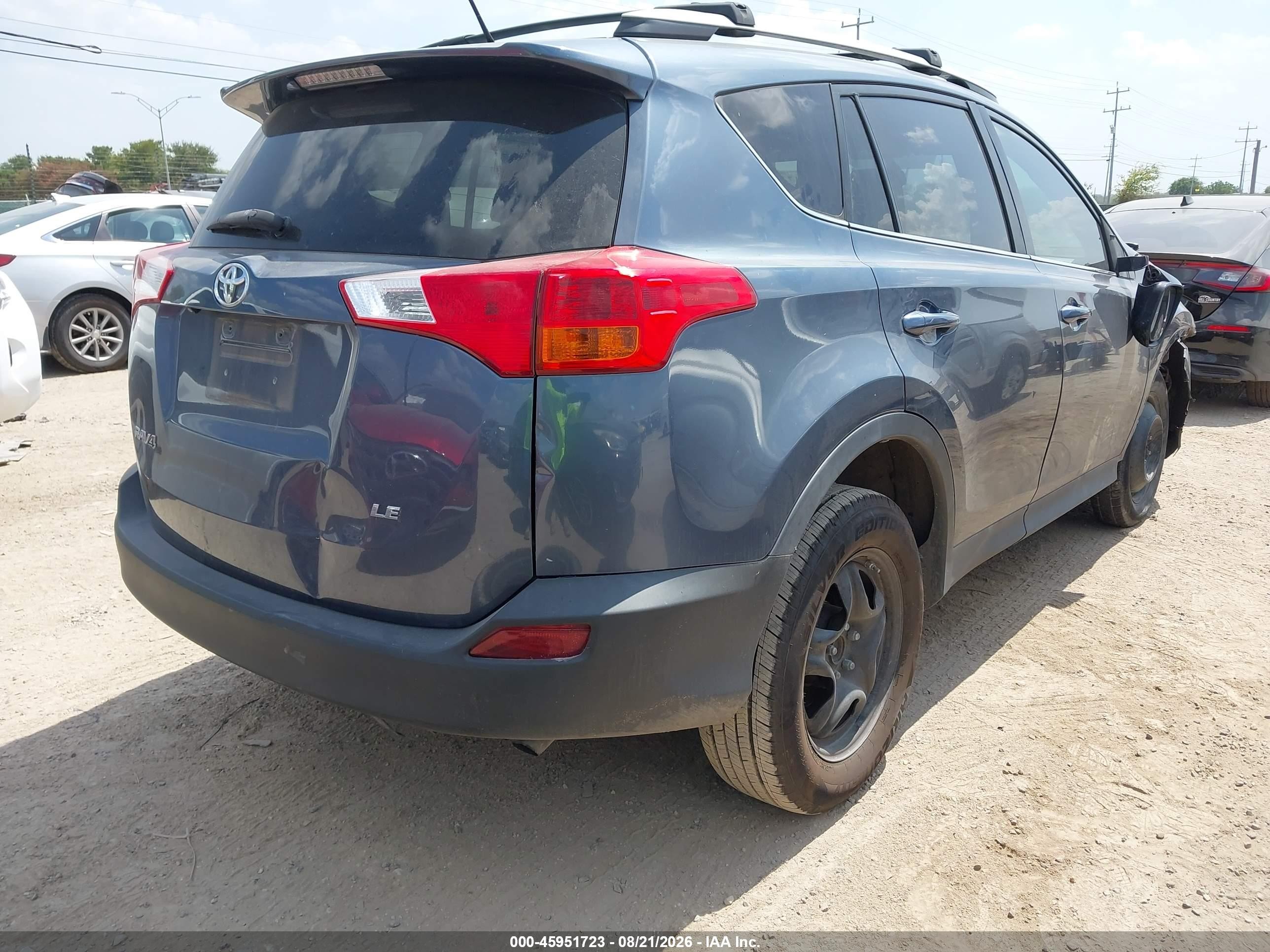 2014 Toyota Rav4 Le Light Blue vin: 2T3ZFREV4EW111314