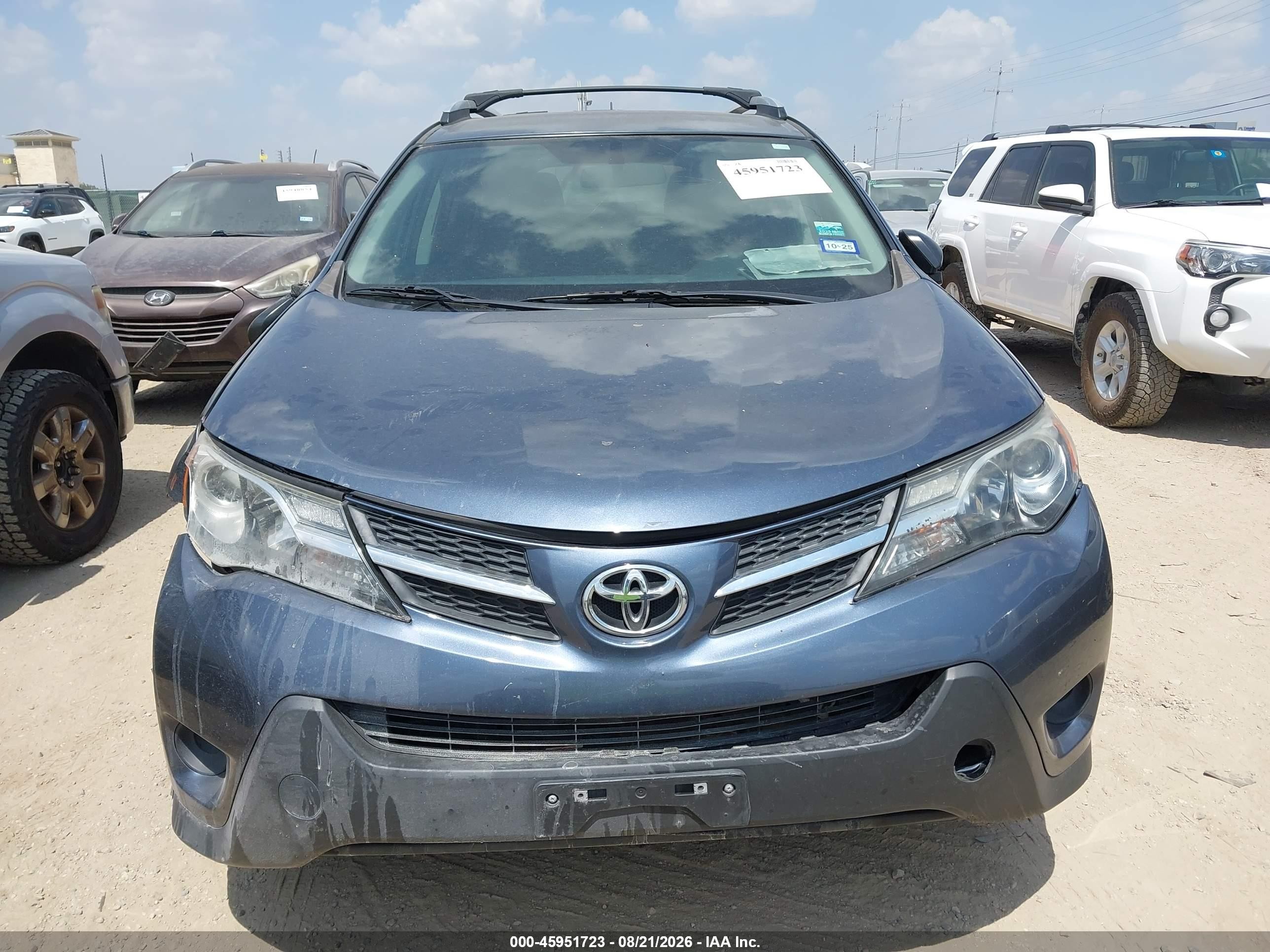 2014 Toyota Rav4 Le Light Blue vin: 2T3ZFREV4EW111314