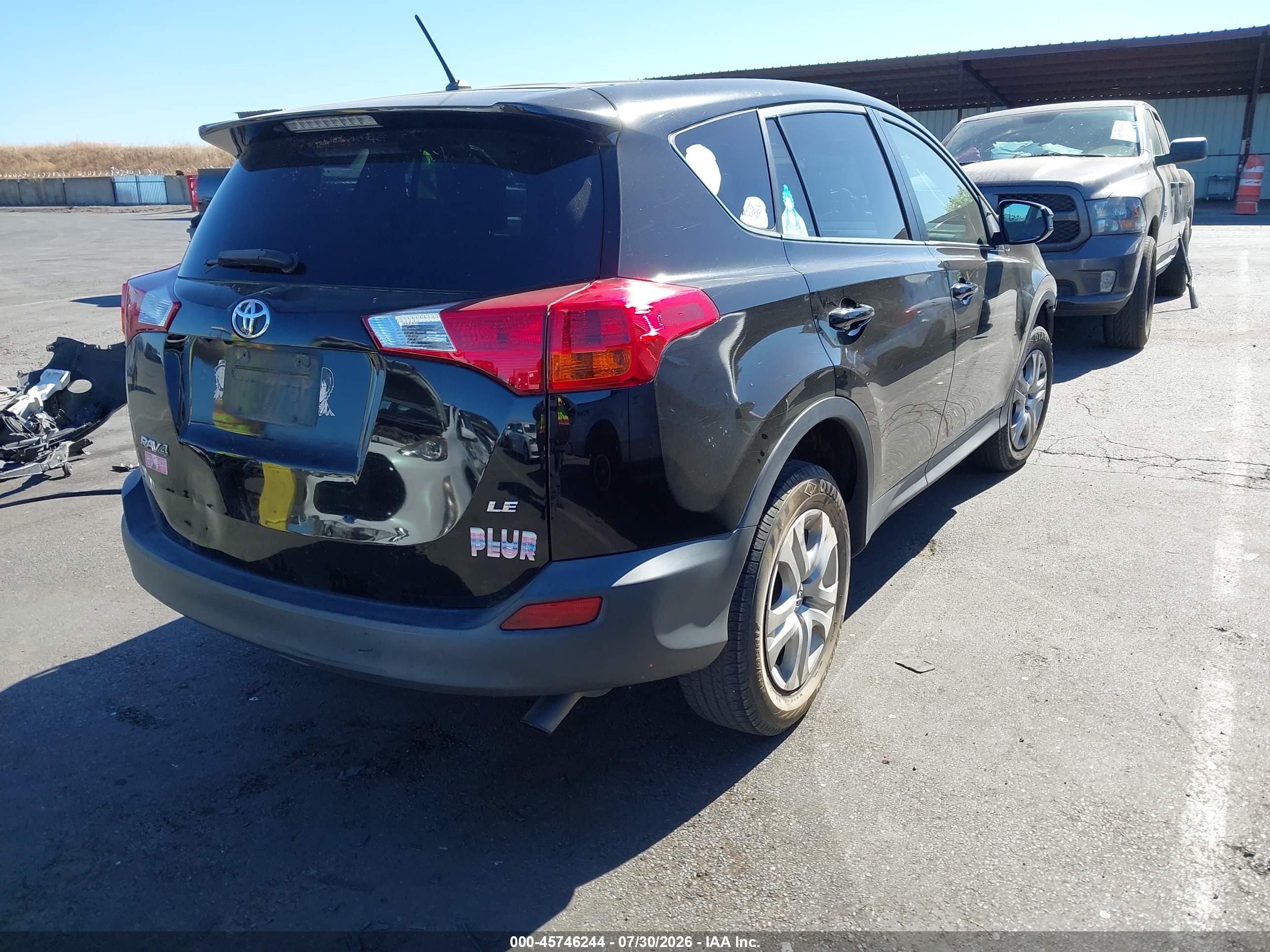 2015 Toyota Rav4 Le Black vin: 2T3ZFREV4FW227369