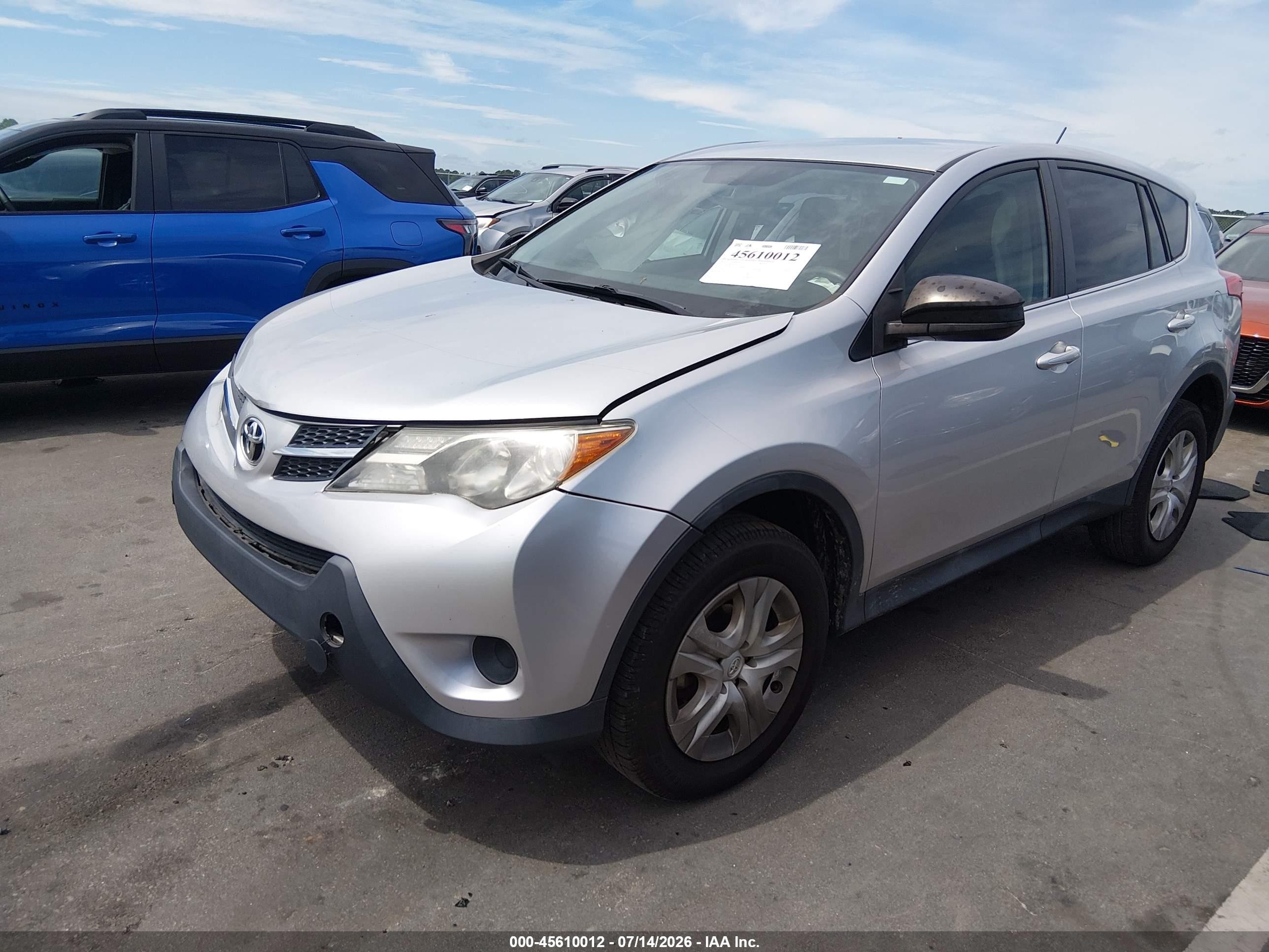 2014 Toyota Rav4 Le Silver vin: 2T3ZFREV5EW101231