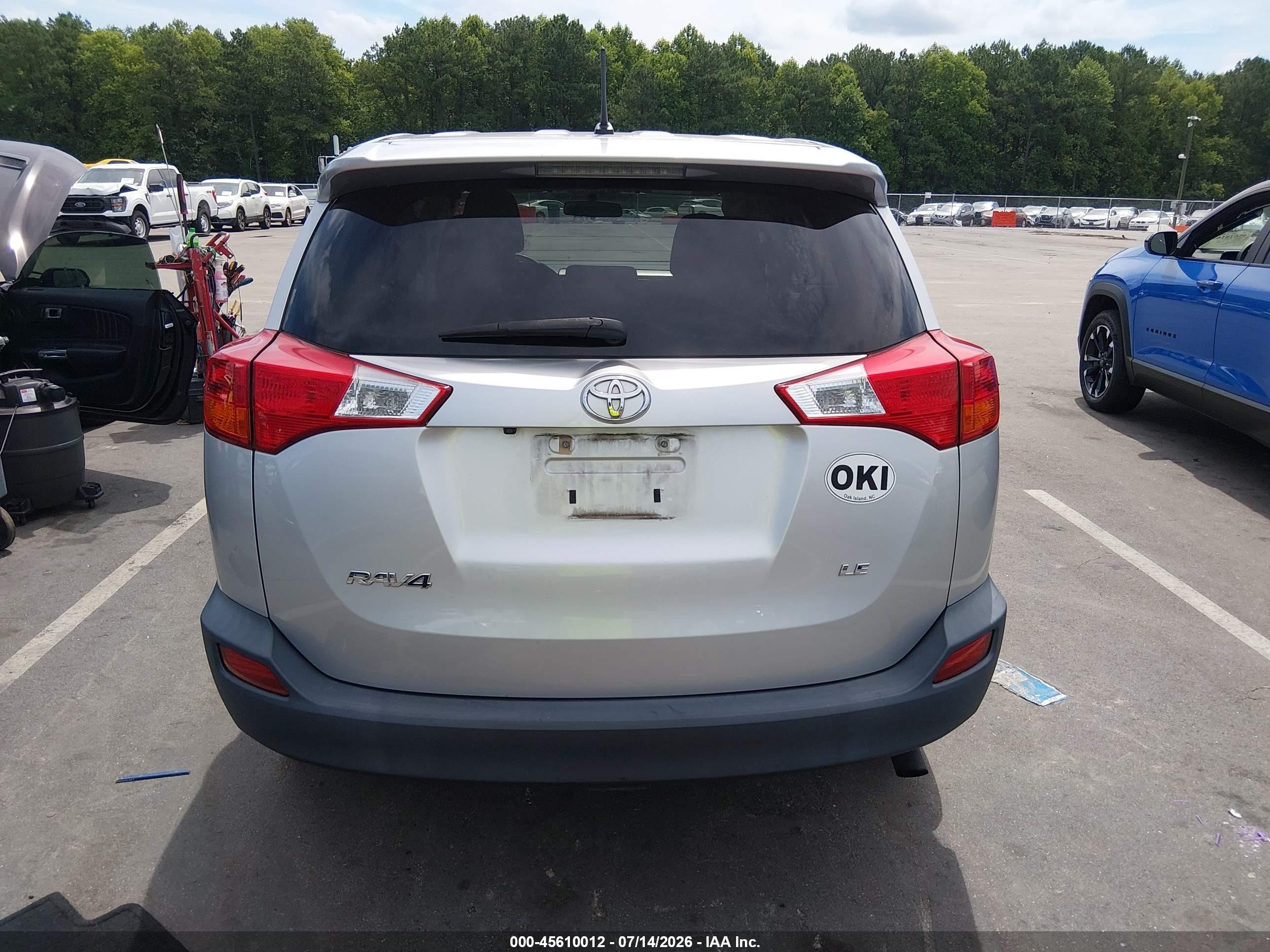 2014 Toyota Rav4 Le Silver vin: 2T3ZFREV5EW101231