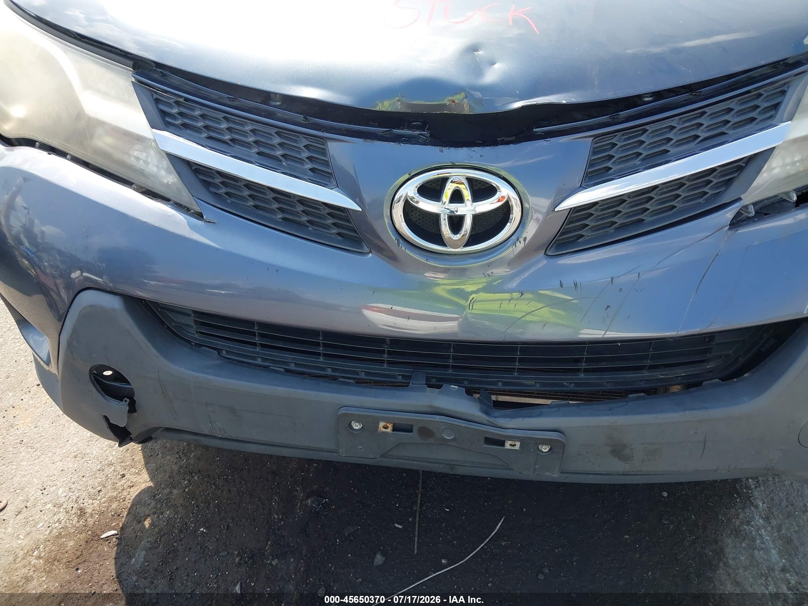2013 Toyota Rav4 Le Gray vin: 2T3ZFREV6DW006899
