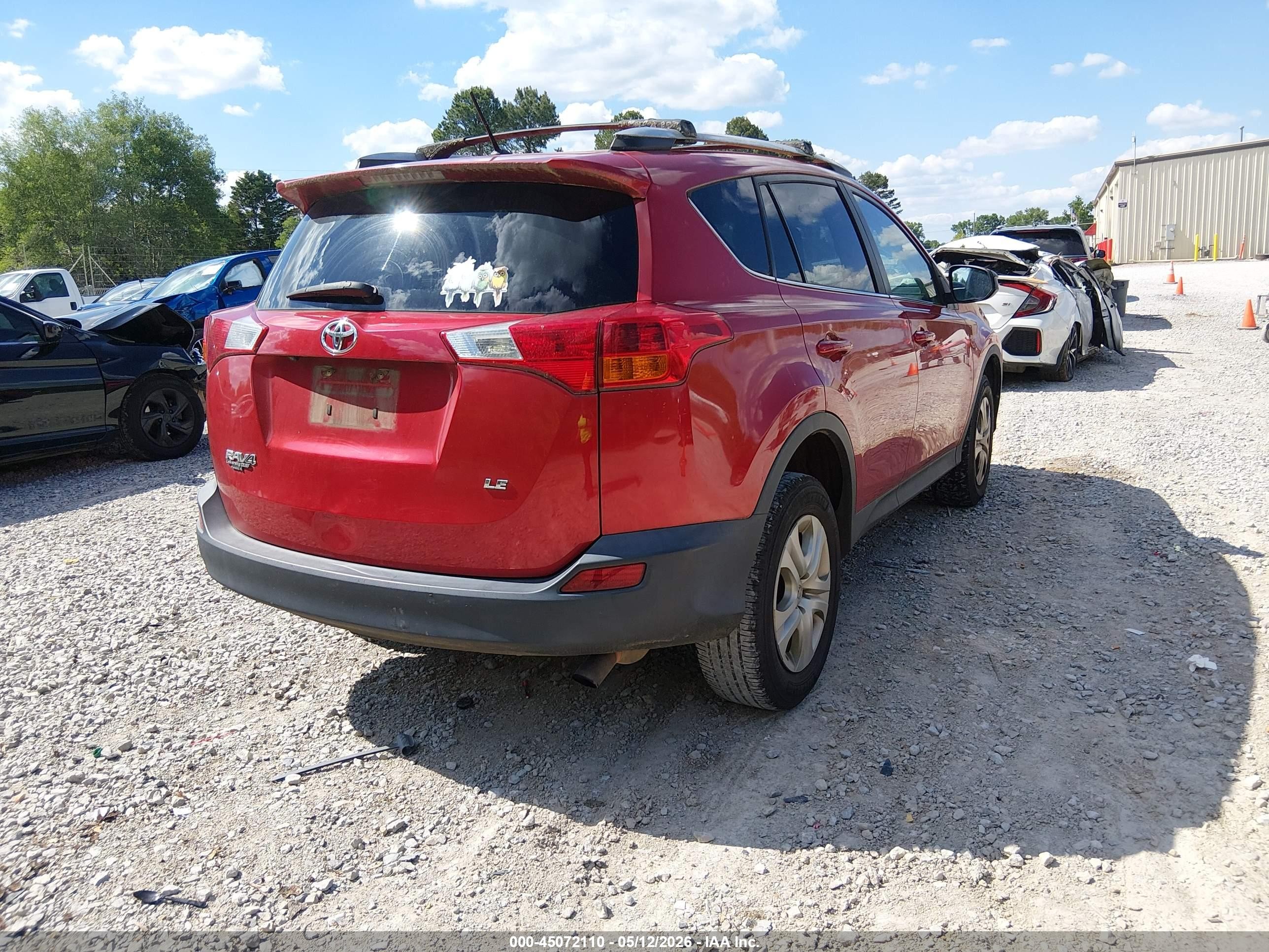 2014 Toyota Rav4 Le Red vin: 2T3ZFREV6EW110827