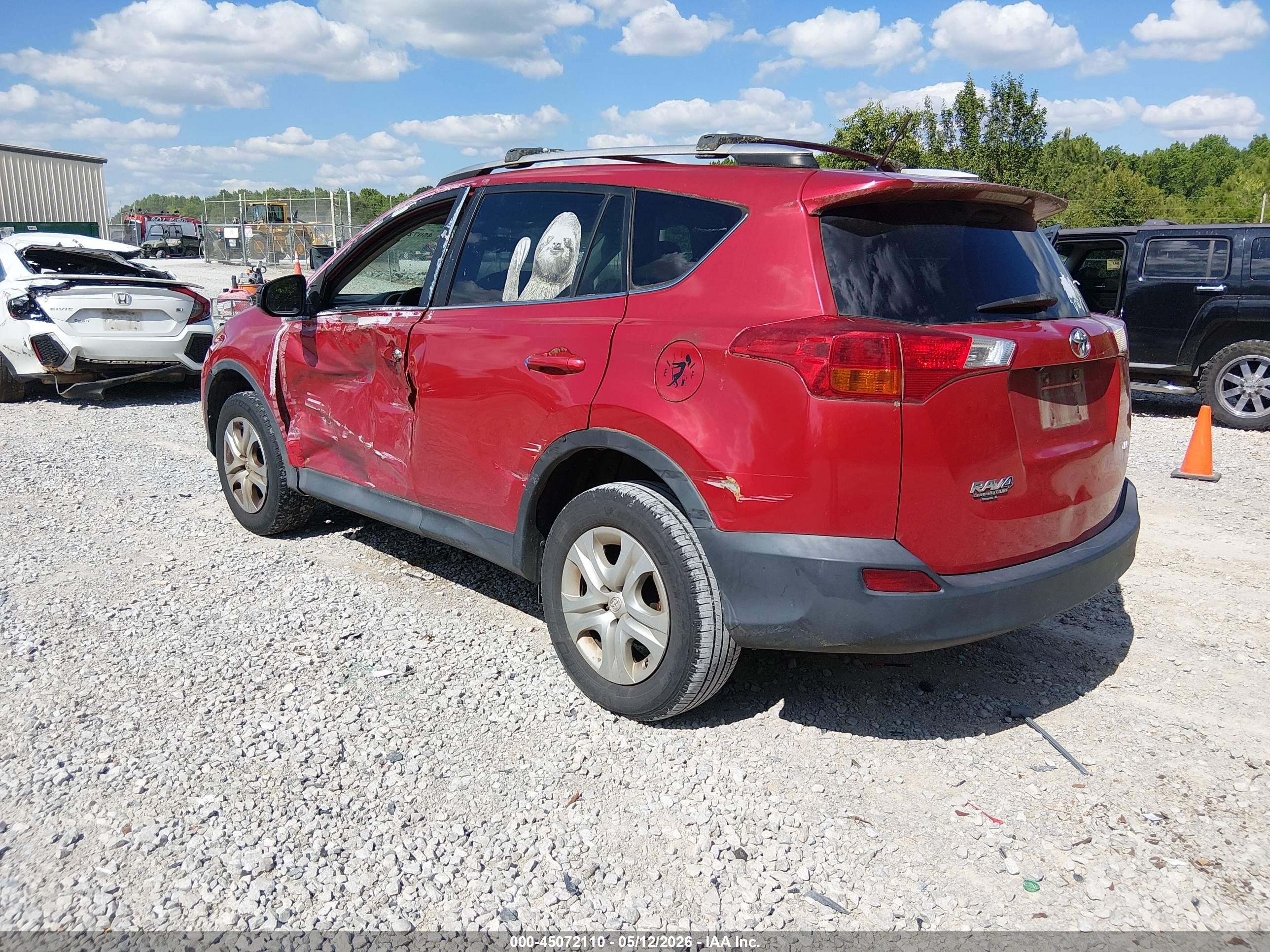 2014 Toyota Rav4 Le Red vin: 2T3ZFREV6EW110827