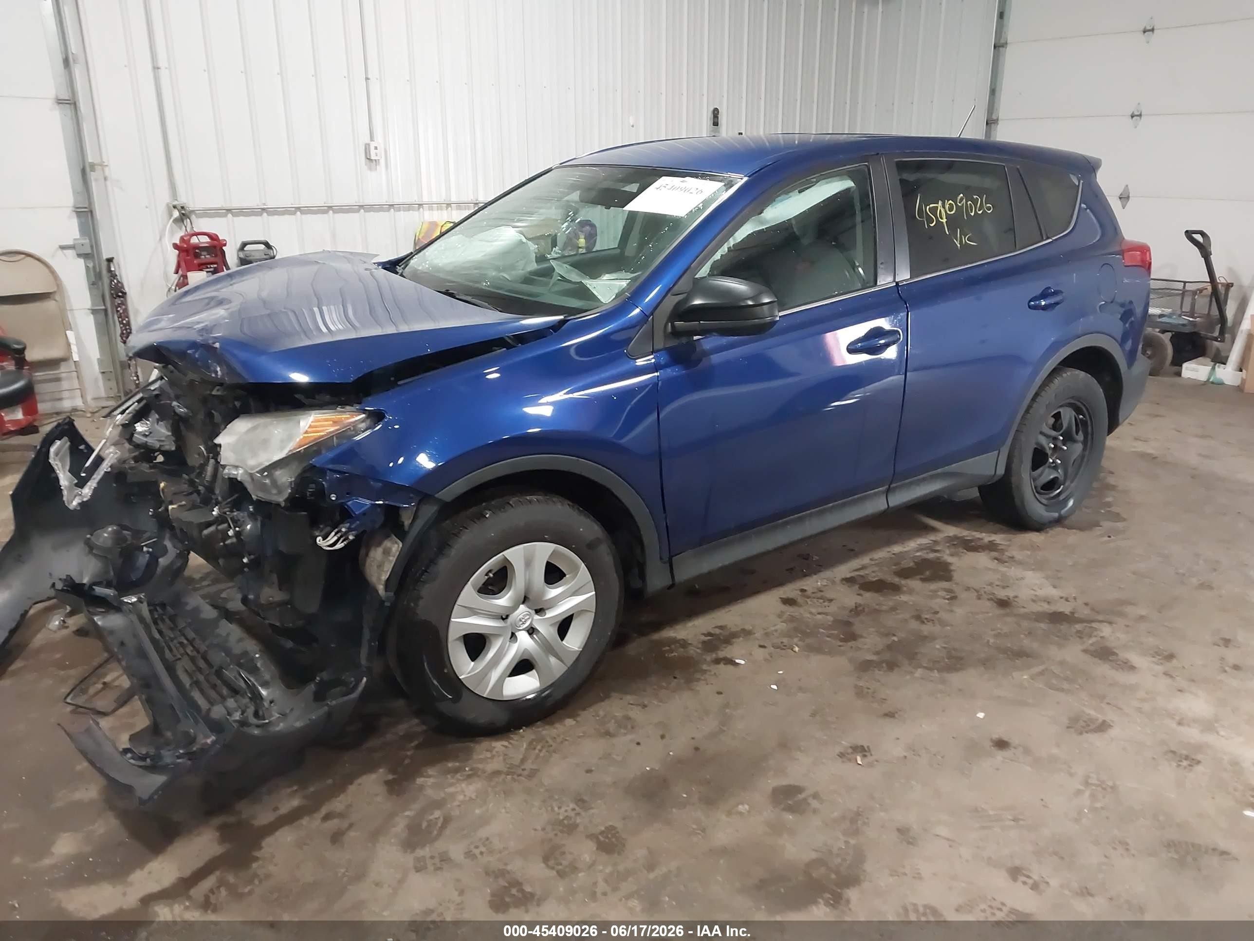 2015 Toyota Rav4 Le Синий vin: 2T3ZFREV7FW178734