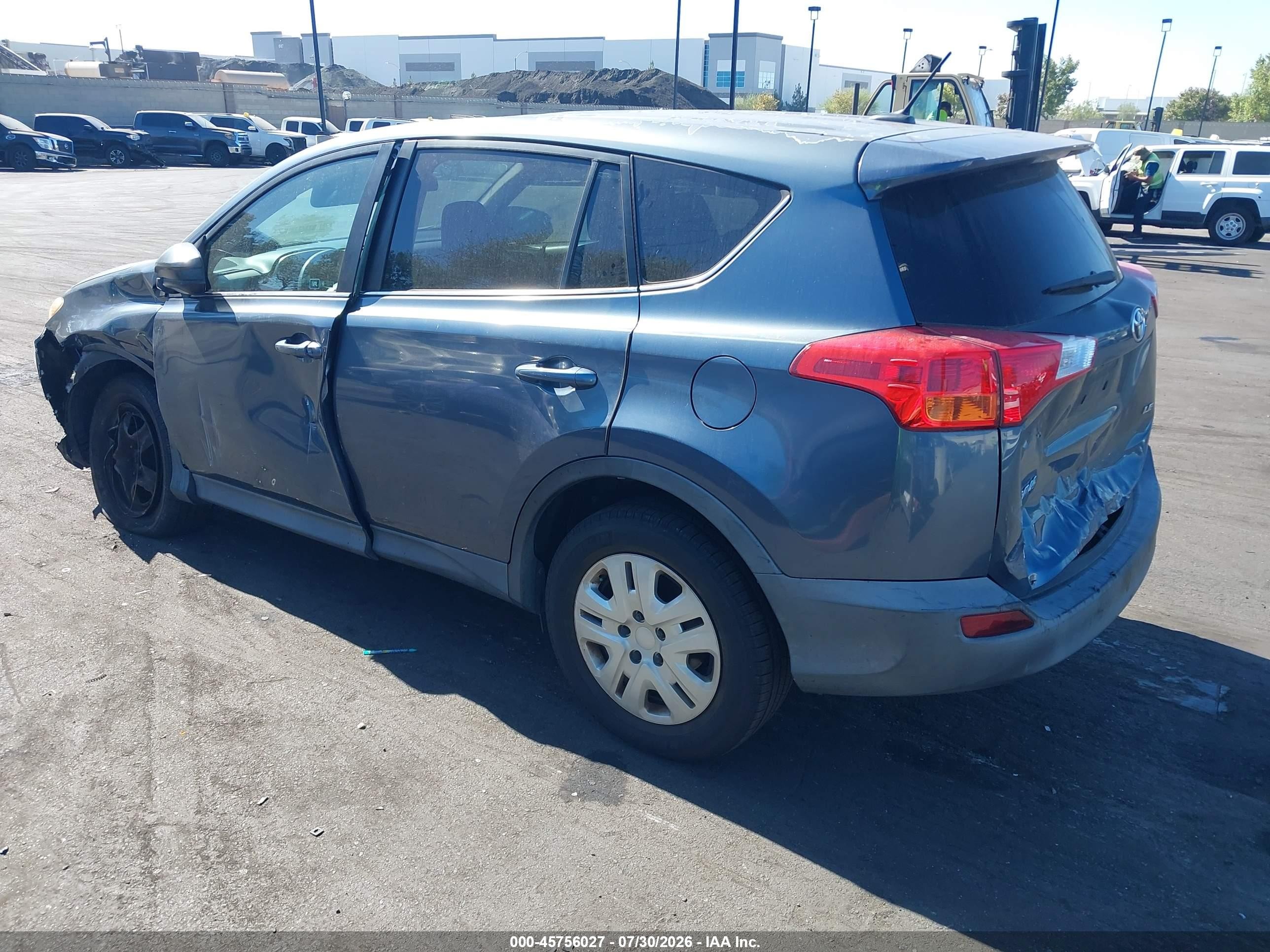 2014 Toyota Rav4 Le Blue vin: 2T3ZFREV9EW087088
