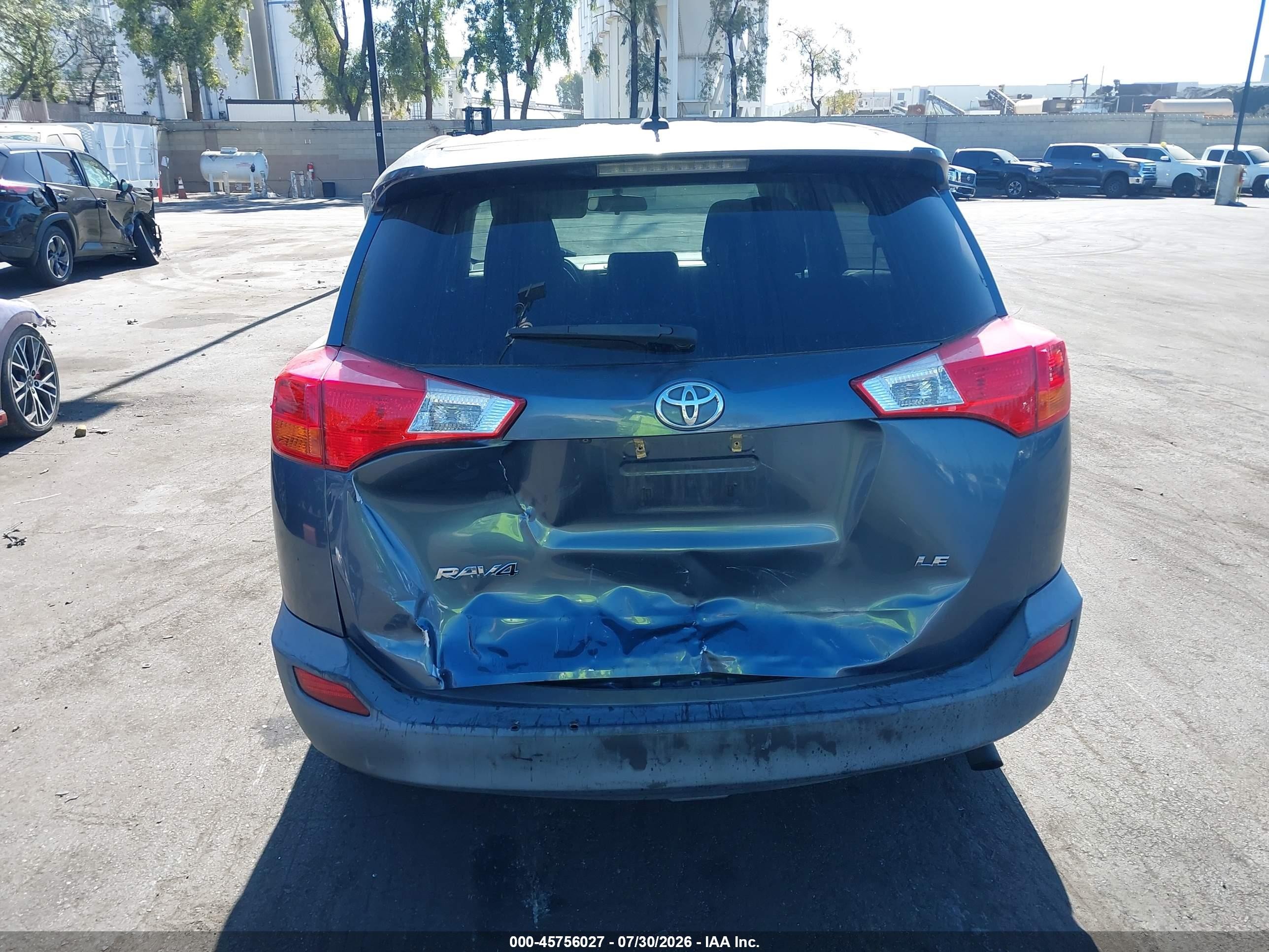 2014 Toyota Rav4 Le Blue vin: 2T3ZFREV9EW087088