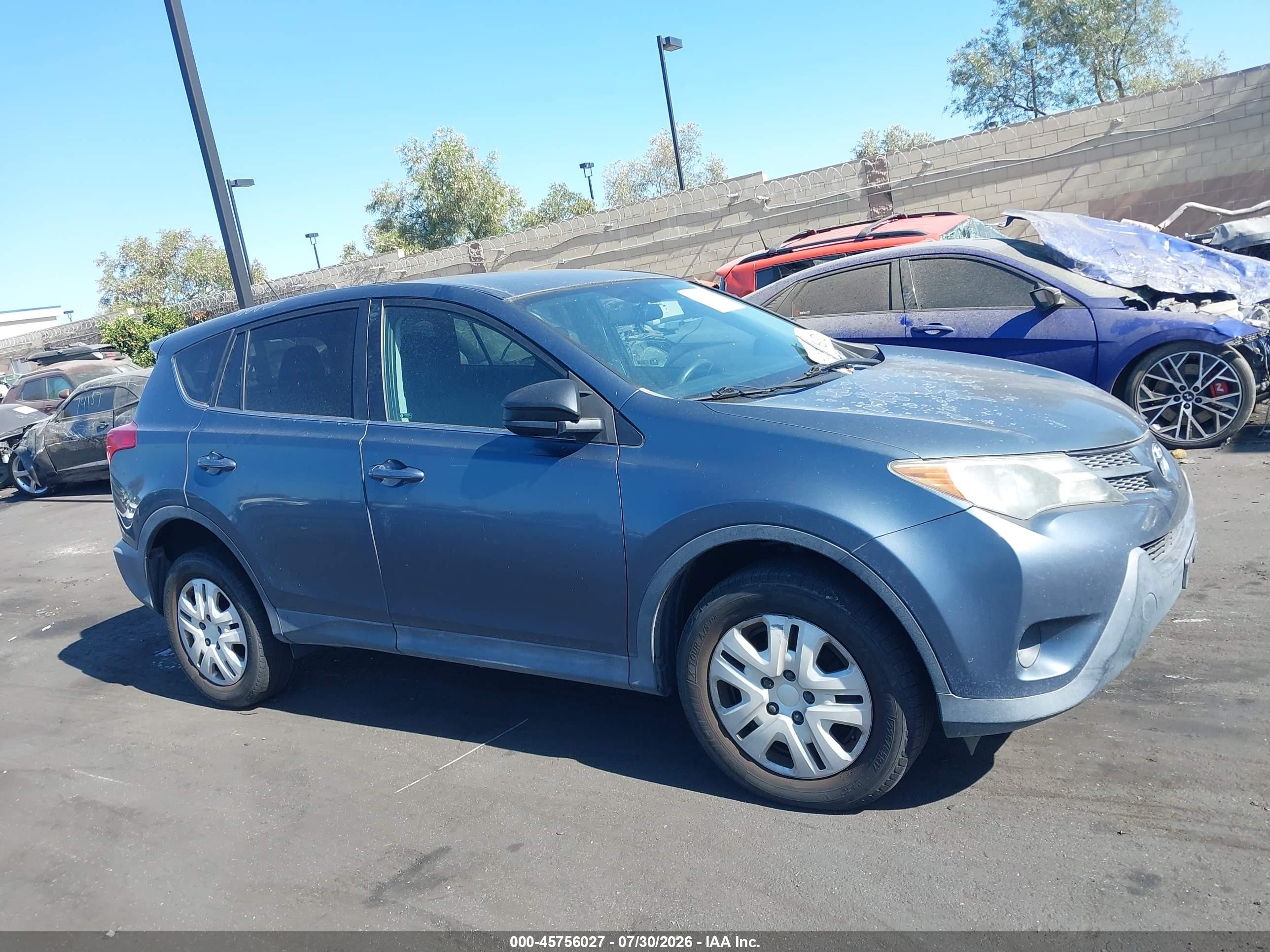 2014 Toyota Rav4 Le Blue vin: 2T3ZFREV9EW087088