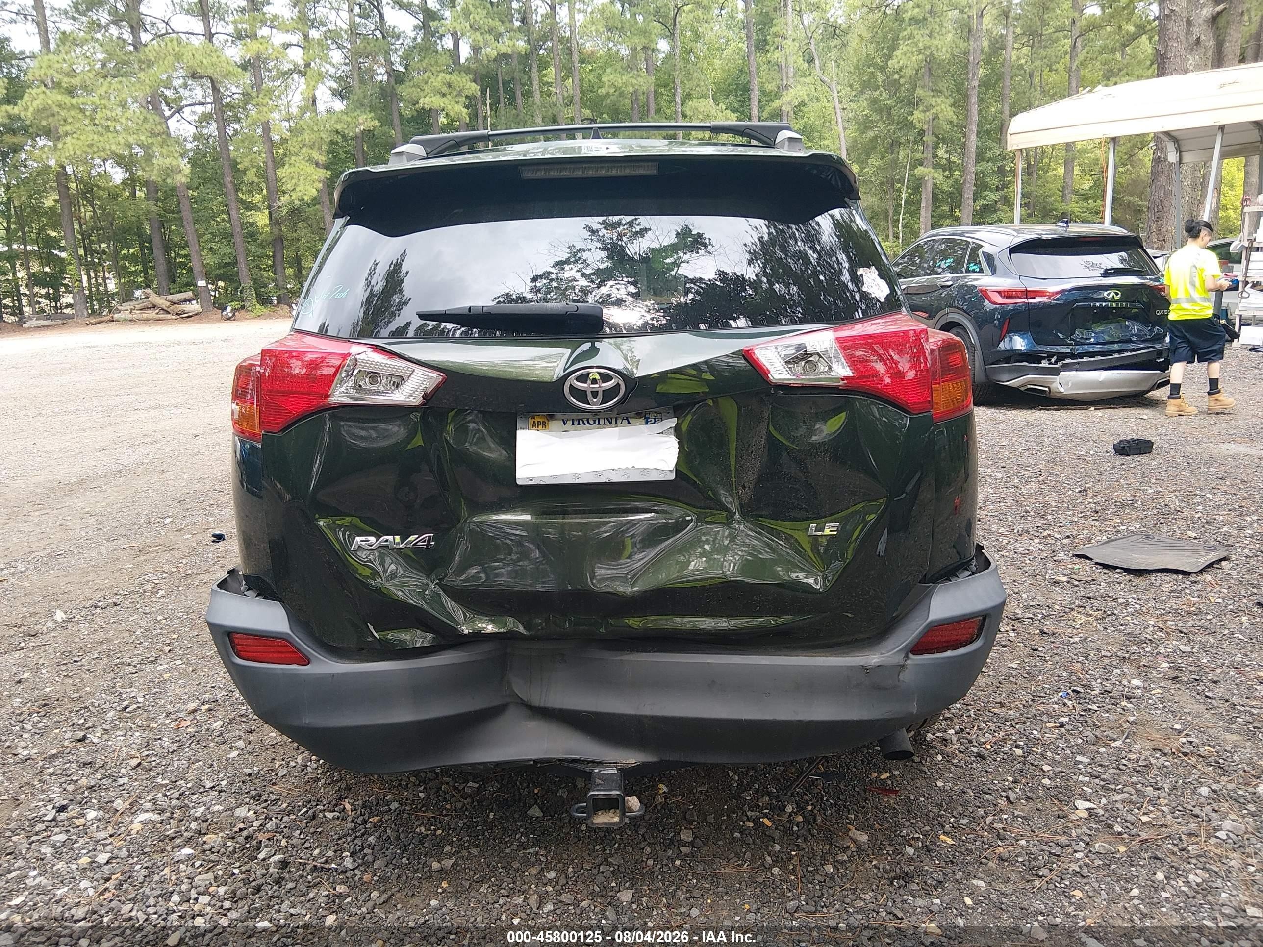 2013 Toyota Rav4 Le Green vin: 2T3ZFREVXDW017873