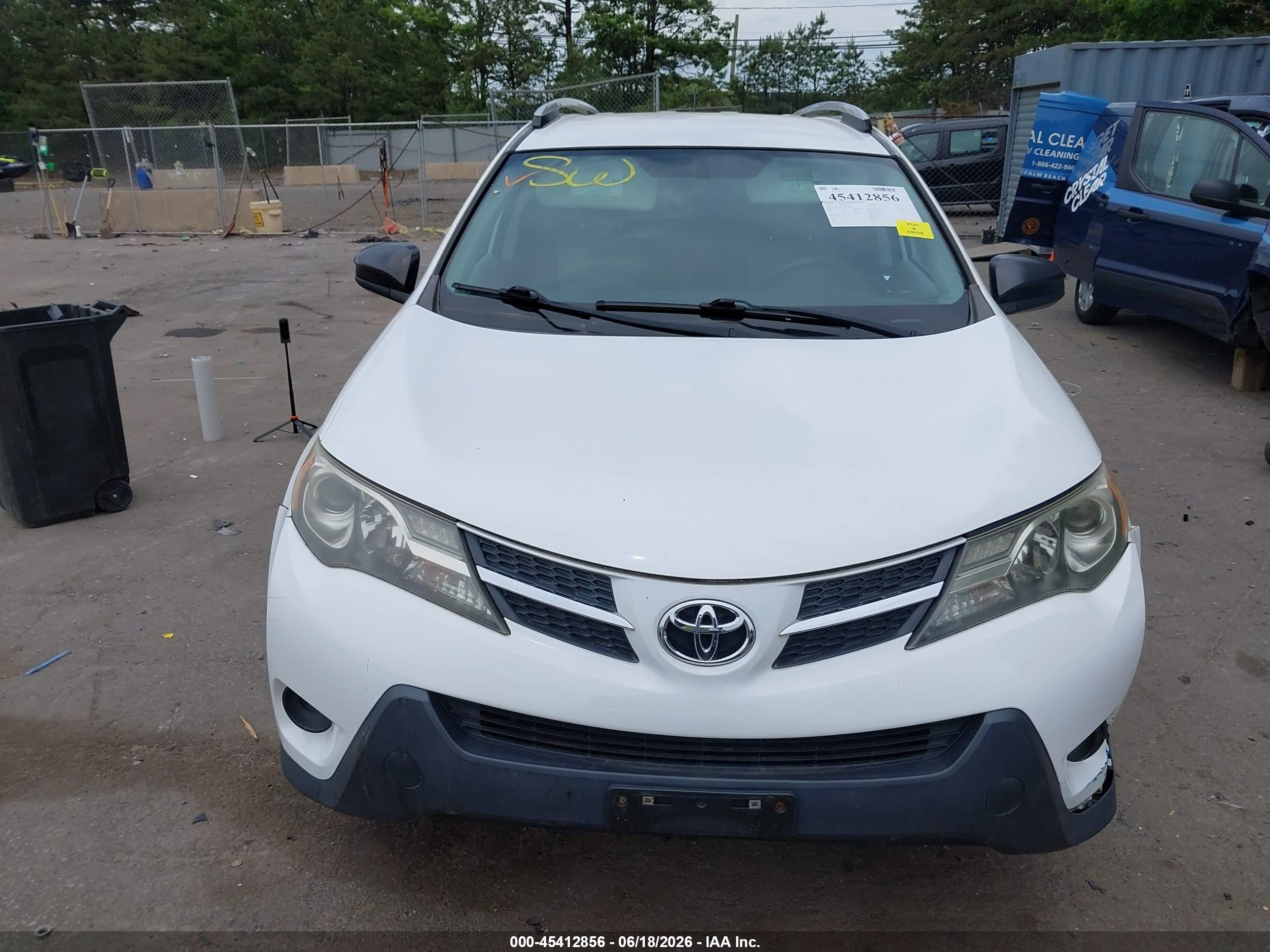 2013 Toyota Rav4 Le White vin: 2T3ZFREVXDW020501