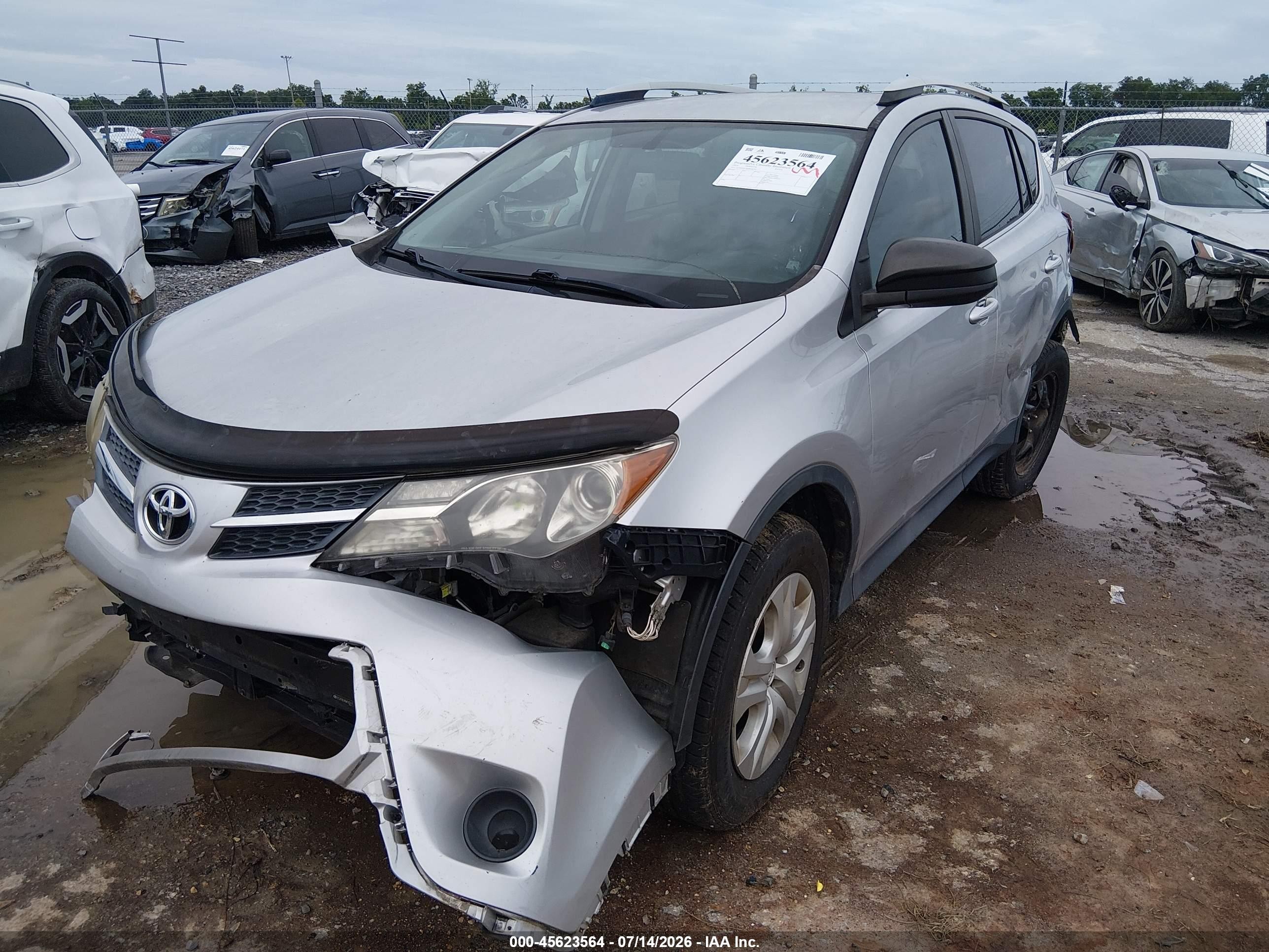 2013 Toyota Rav4 Le Silver vin: 2T3ZFREVXDW038741