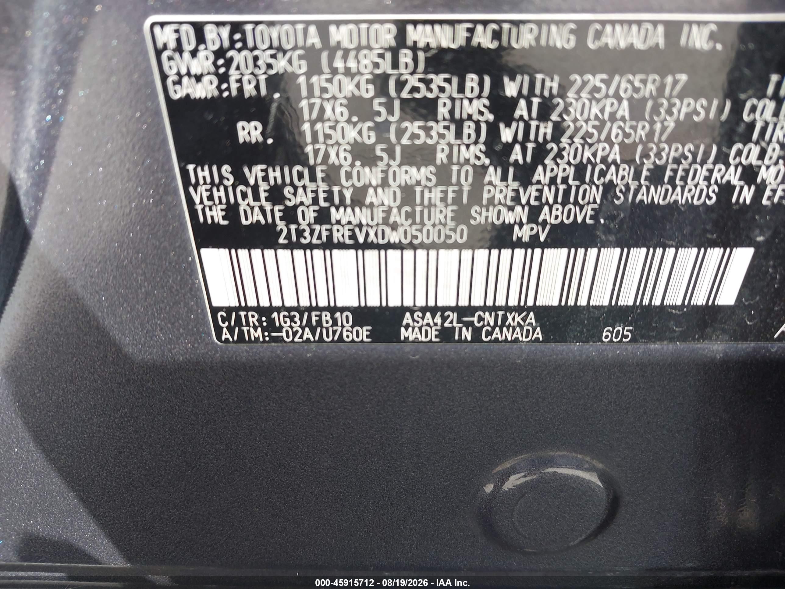 2013 Toyota Rav4 Le Серебряный vin: 2T3ZFREVXDW050050