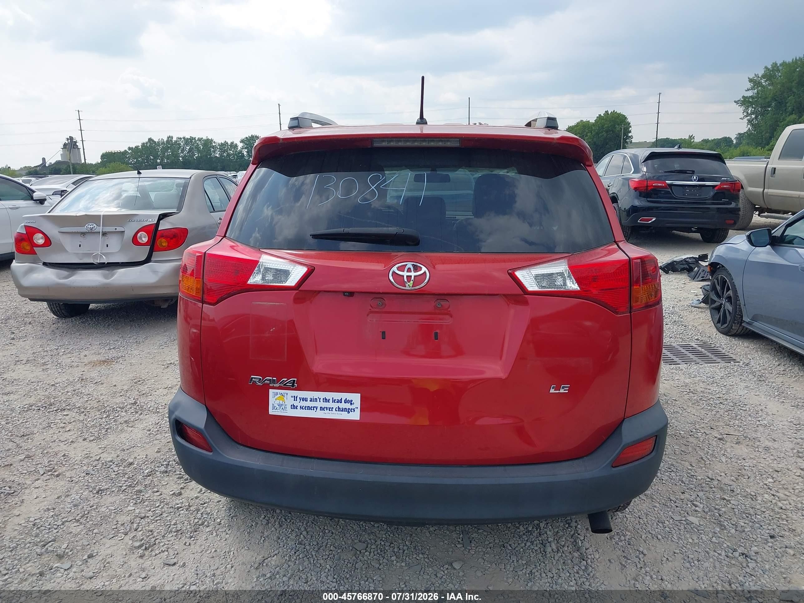 2015 Toyota Rav4 Le Red vin: 2T3ZFREVXFW130841