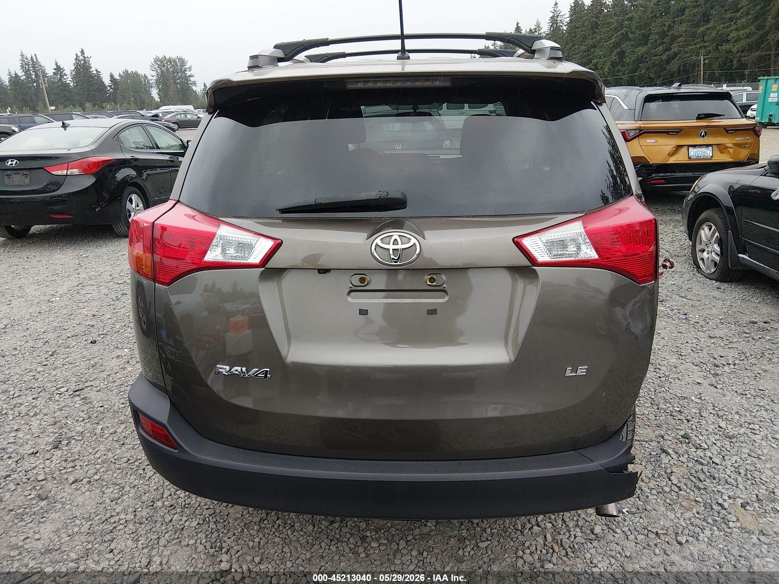 2015 Toyota Rav4 Le Gray vin: 2T3ZFREVXFW150796