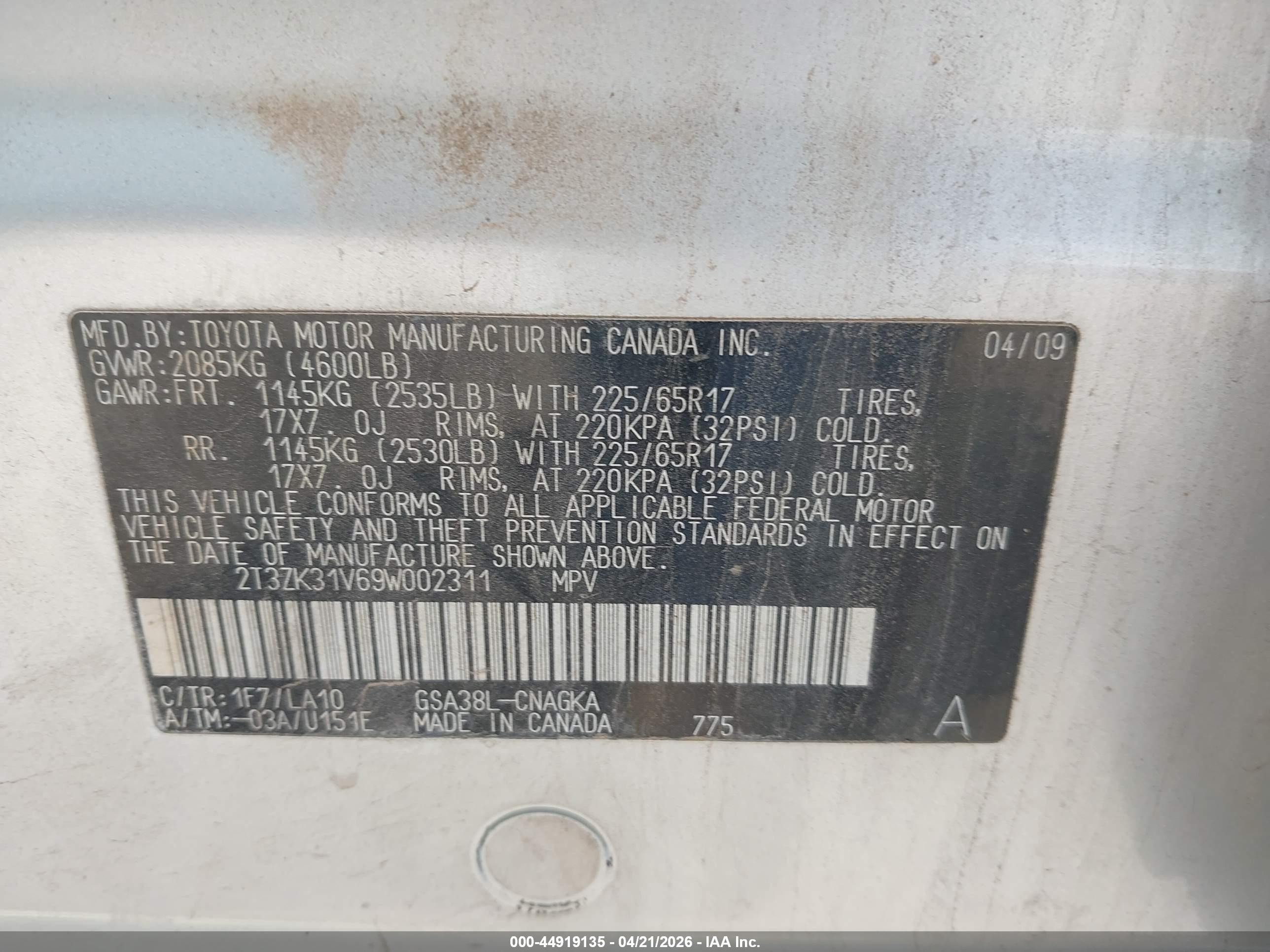 2009 Toyota Rav4 Limited V6 Silver vin: 2T3ZK31V69W002311