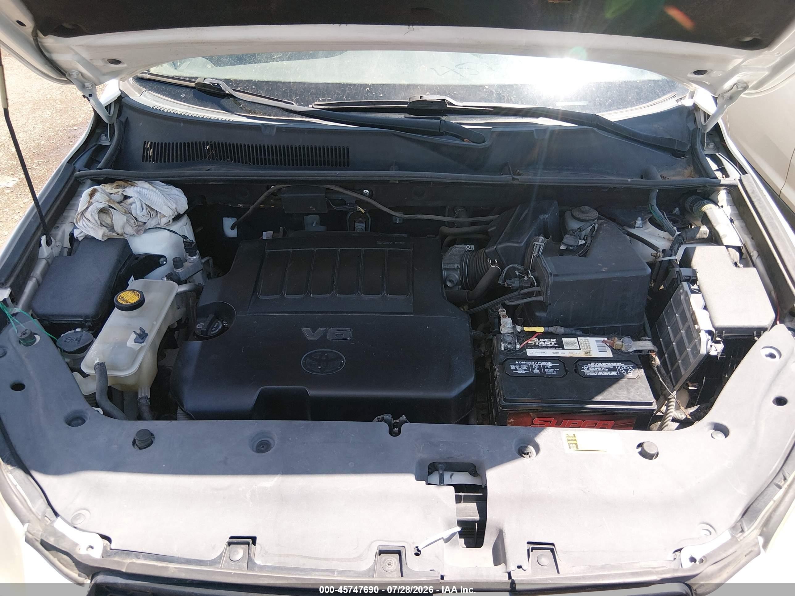 2012 Toyota Rav4 Base V6 Белый vin: 2T3ZK4DV5CW014863
