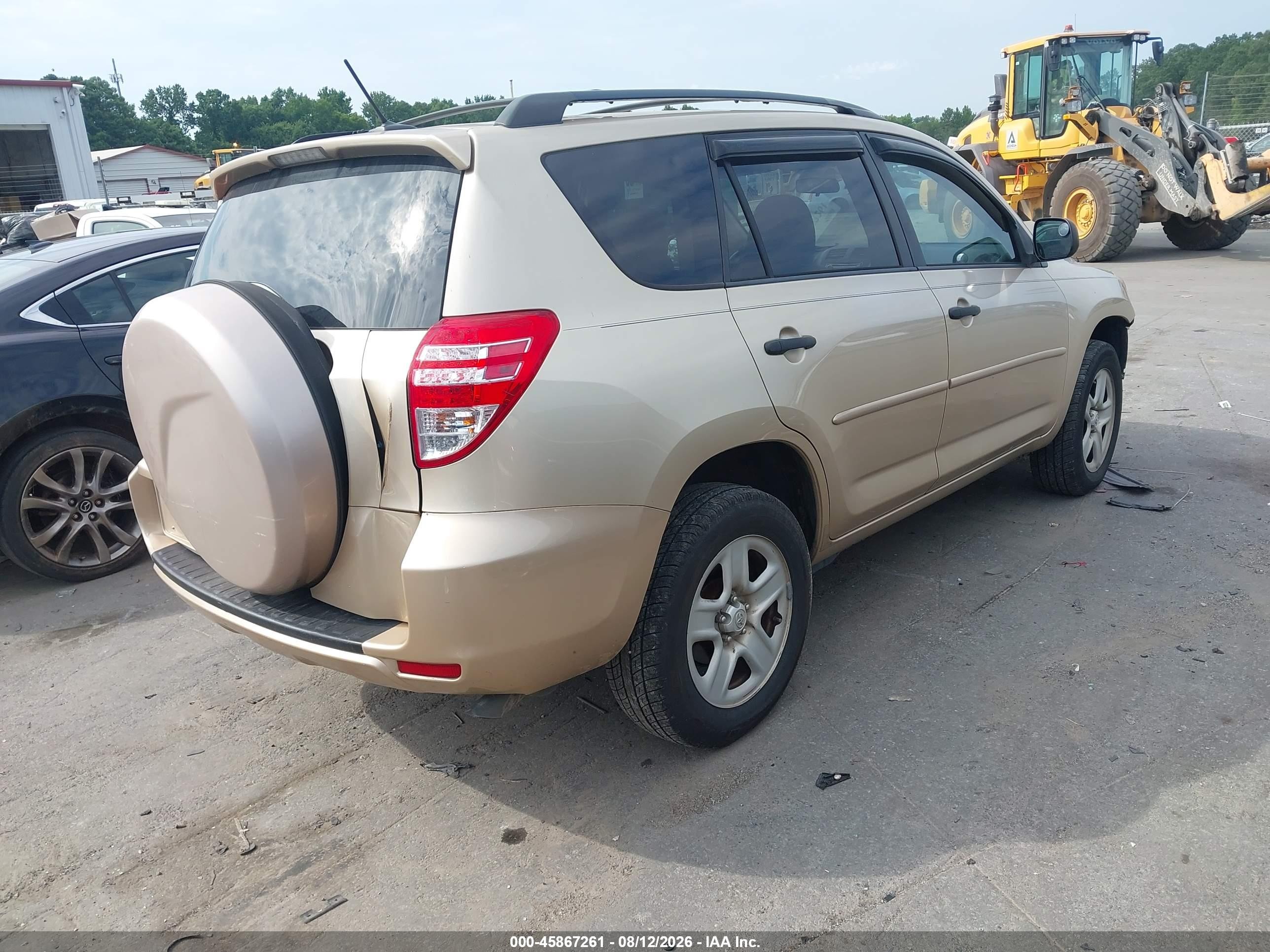 2010 Toyota Rav4 Base V6 Gold vin: 2T3ZK4DV9AW007850