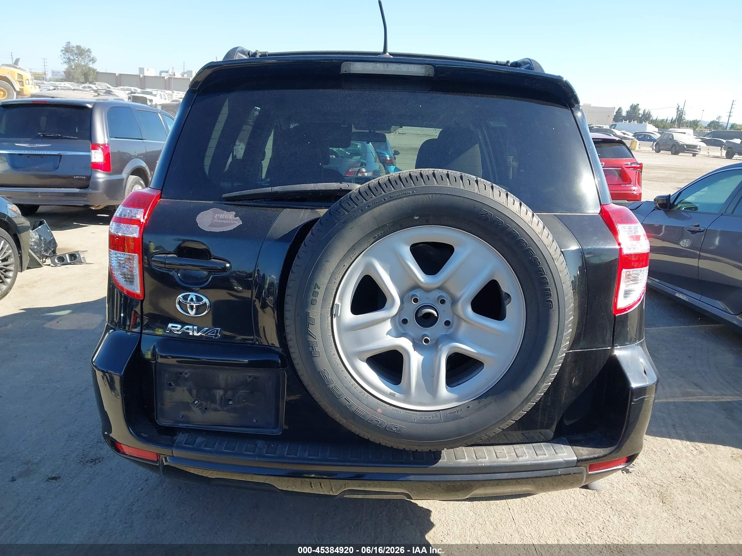 2012 Toyota Rav4 Base V6 Black vin: 2T3ZK4DV9CW015479