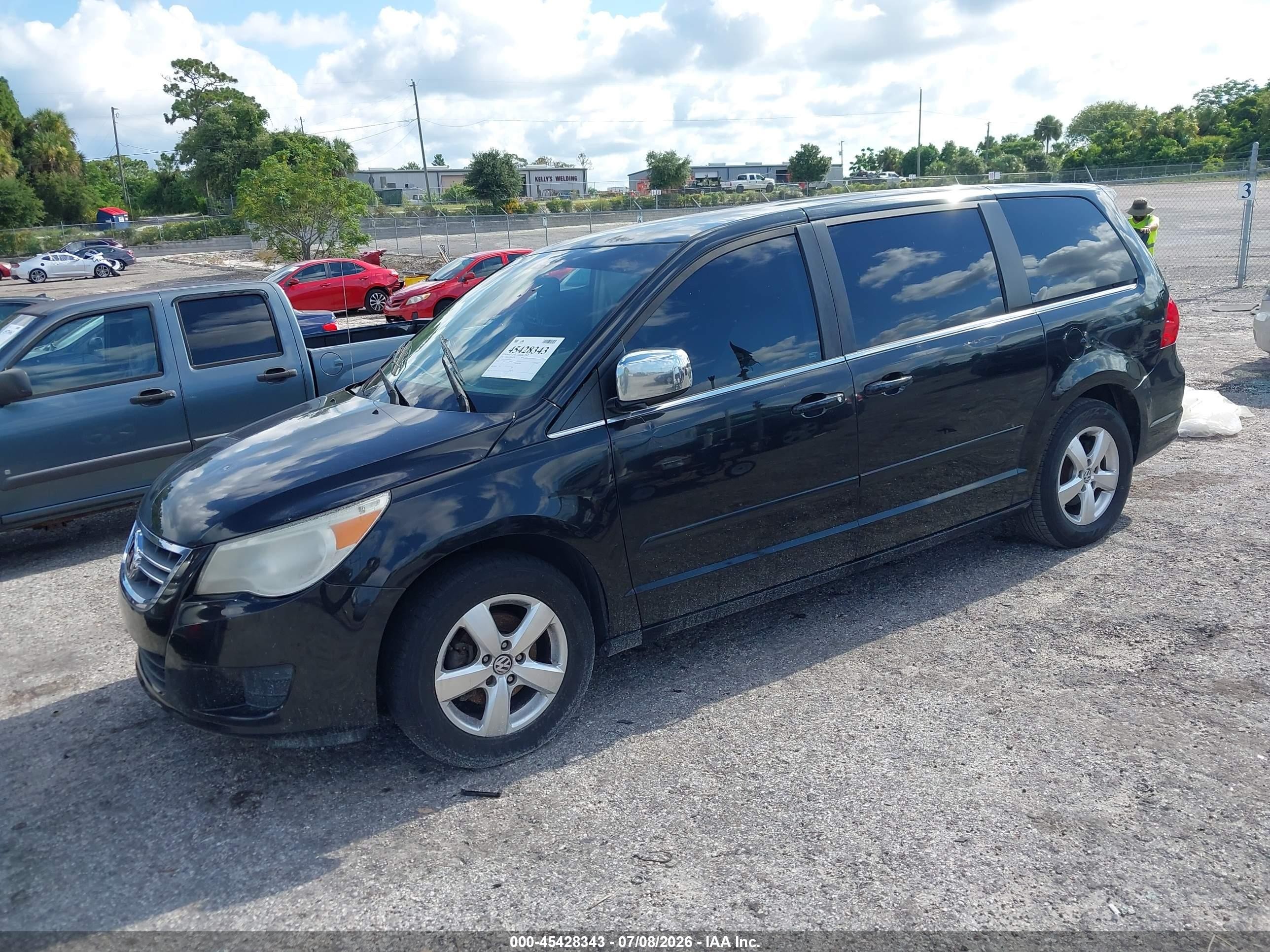 2010 Volkswagen Routan Se Black vin: 2V4RW3D10AR159110