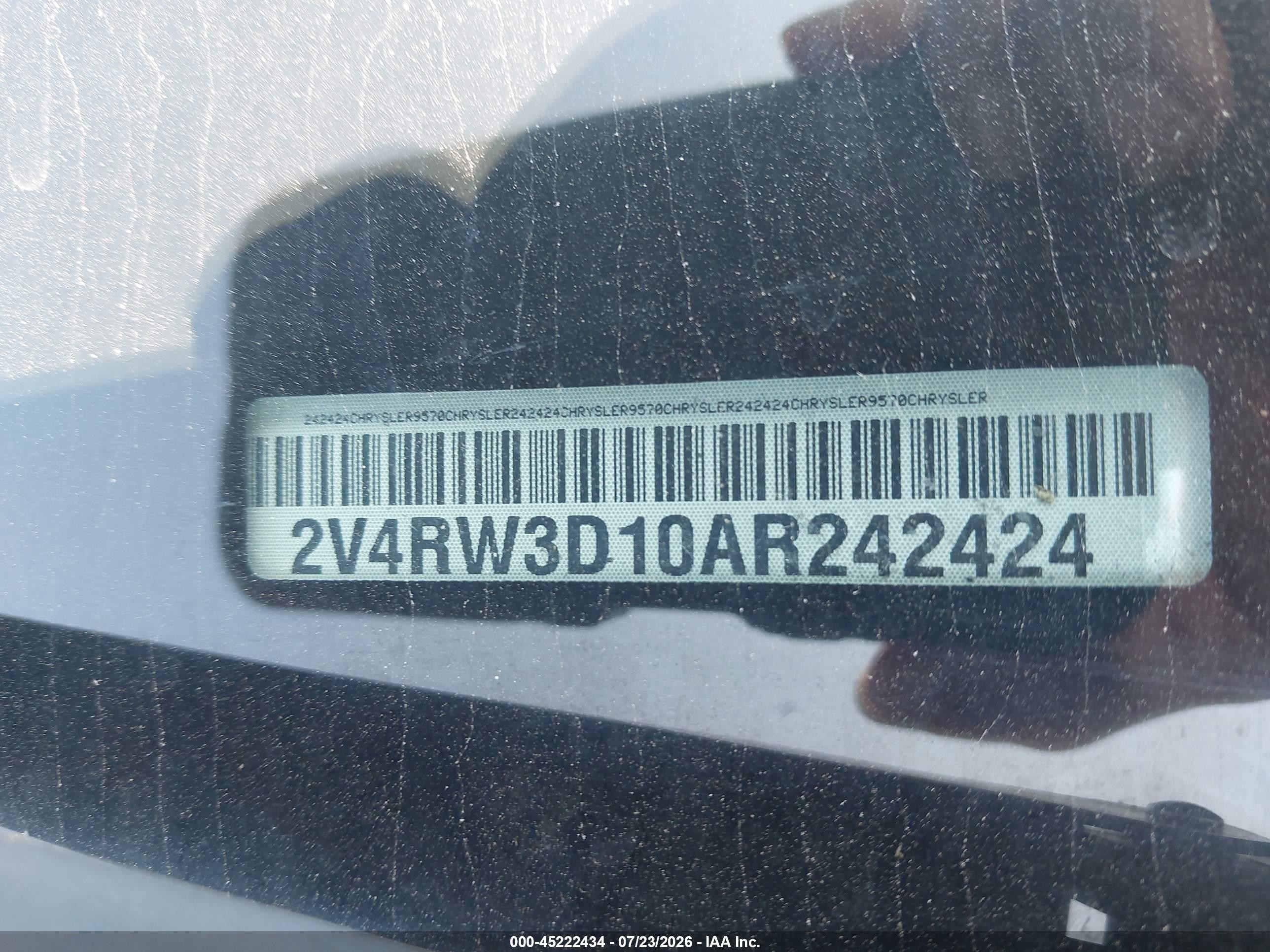 2010 Volkswagen Routan Se Black vin: 2V4RW3D10AR242424