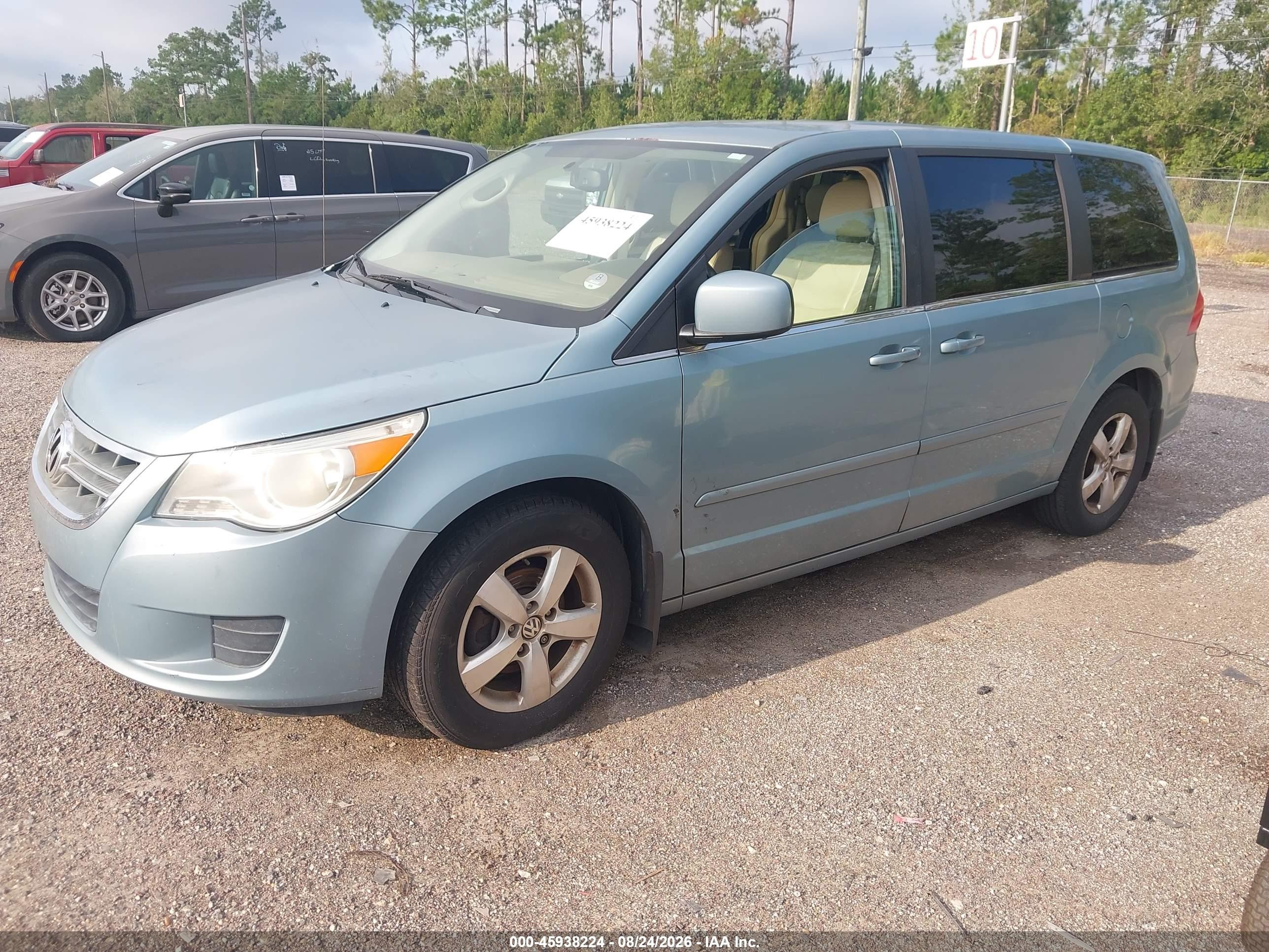 2010 Volkswagen Routan Se Blue vin: 2V4RW3D12AR280267