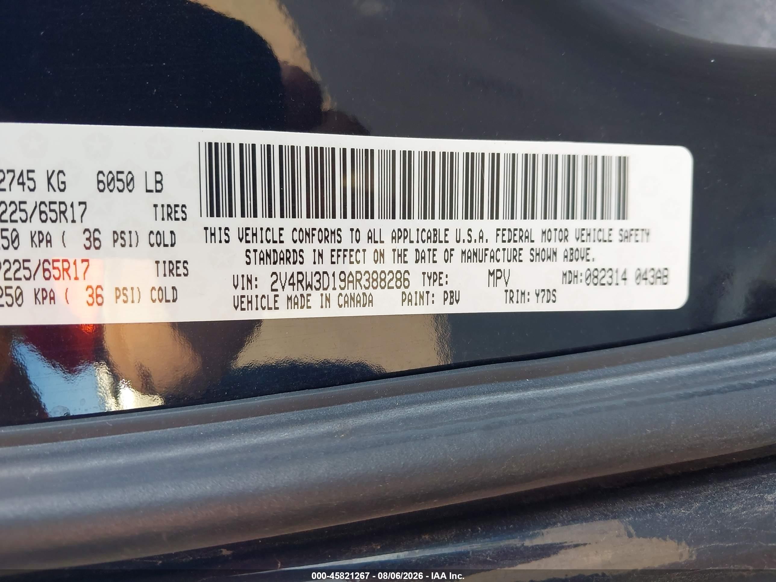 2010 Volkswagen Routan Se Dark Blue vin: 2V4RW3D19AR388286