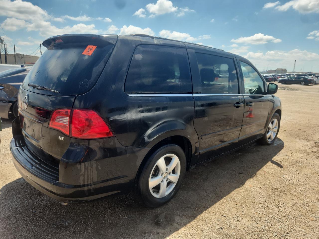 2011 Volkswagen Routan Se Black vin: 2V4RW3DG3BR643486 Damage: Right Rear Door, Chipped, 2