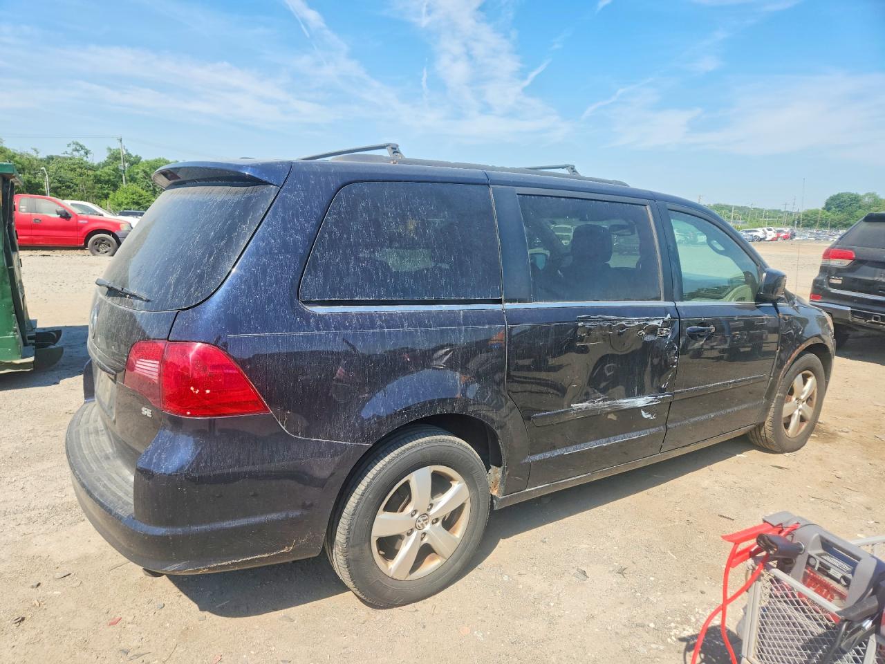2011 Volkswagen Routan Se Black vin: 2V4RW3DG6BR626066