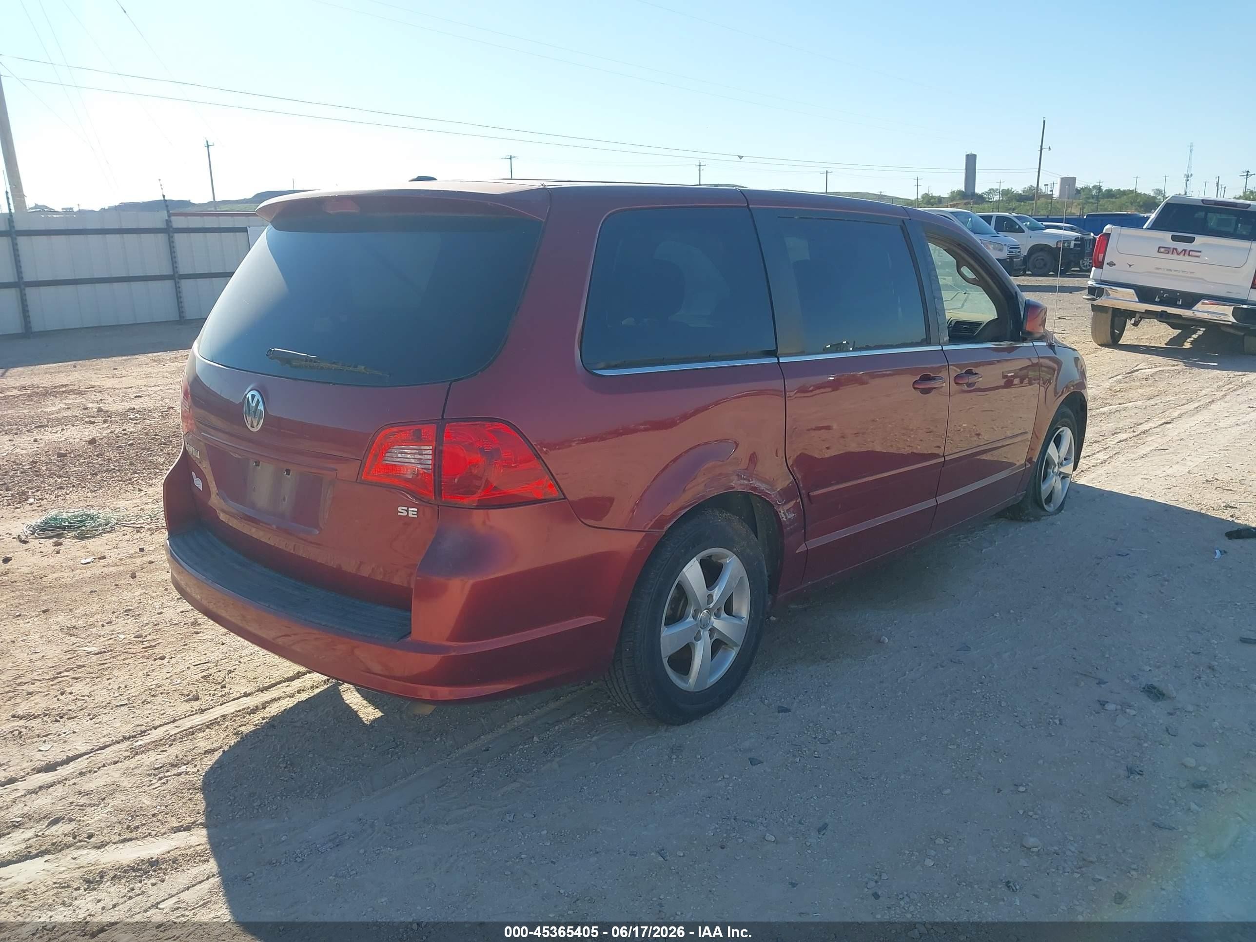 2011 Volkswagen Routan Se Burgundy vin: 2V4RW3DG6BR691435