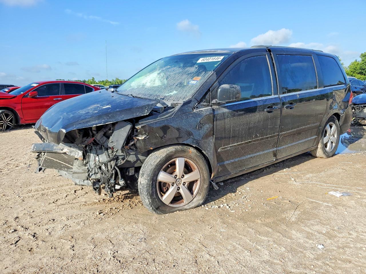 2011 Volkswagen Routan Se Black vin: 2V4RW3DGXBR803038