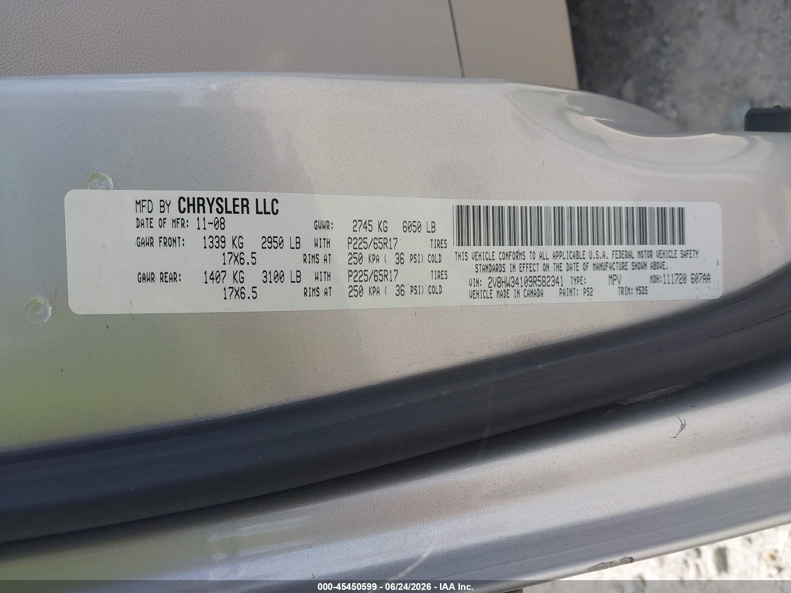 2009 Volkswagen Routan Se Silver vin: 2V8HW34109R582341