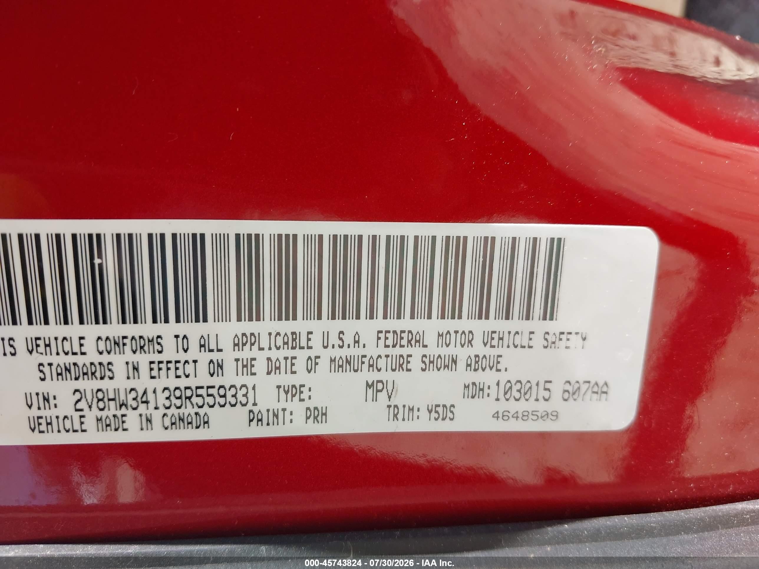 2009 Volkswagen Routan Se Orange vin: 2V8HW34139R559331