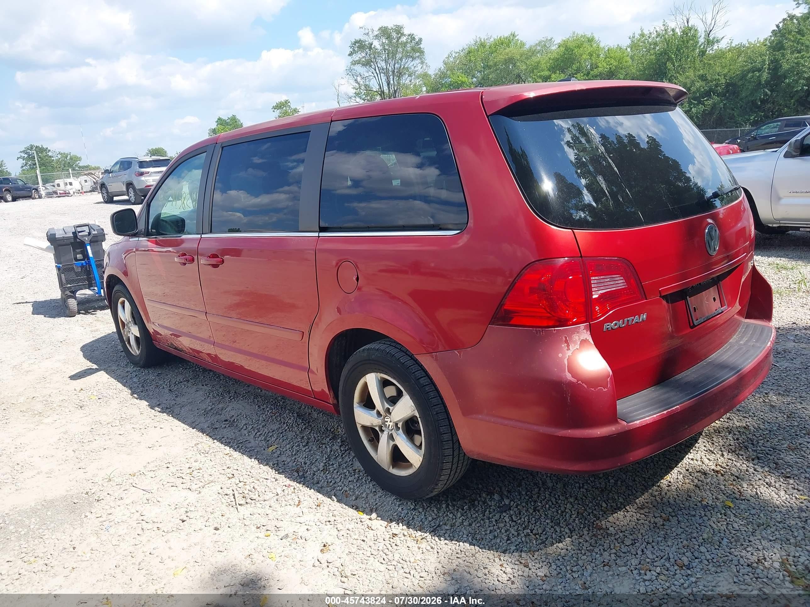 2009 Volkswagen Routan Se Orange vin: 2V8HW34139R559331