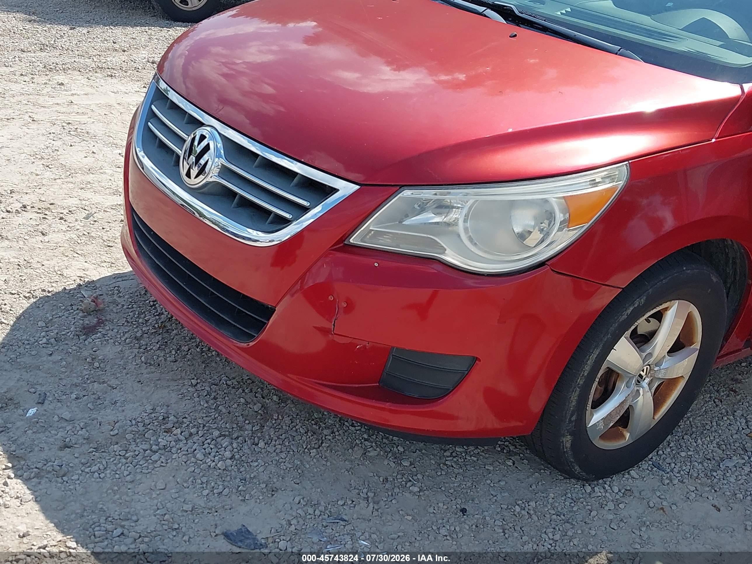2009 Volkswagen Routan Se Orange vin: 2V8HW34139R559331