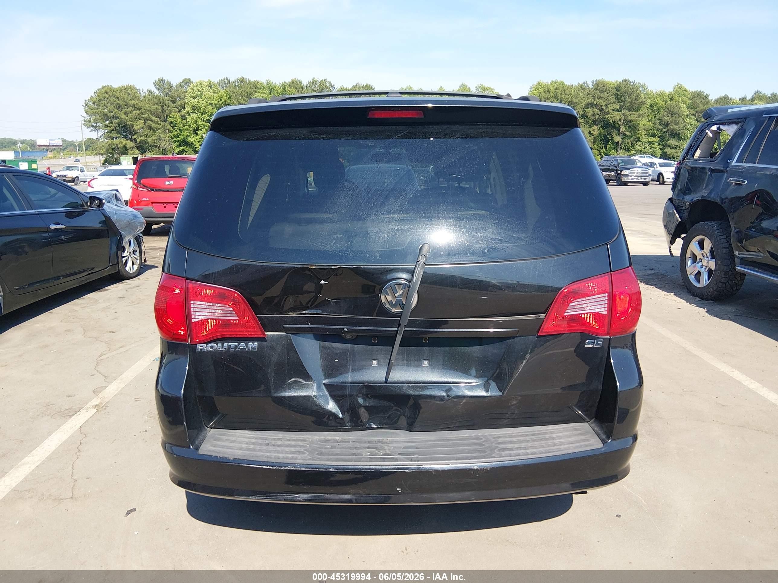 2009 Volkswagen Routan Se Black vin: 2V8HW34189R586489