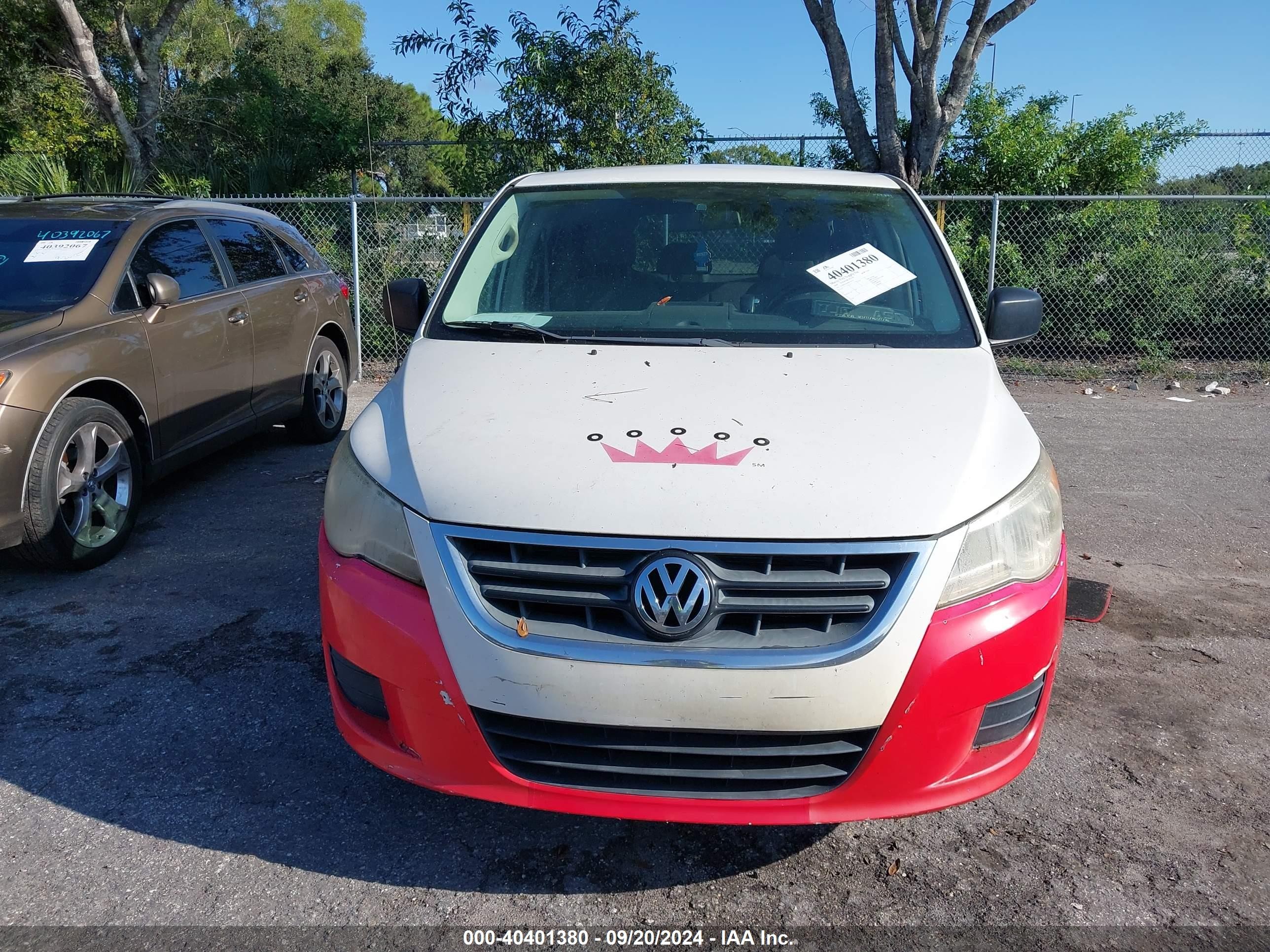 2009 Volkswagen Routan S White vin: 2V8HW44189R559153