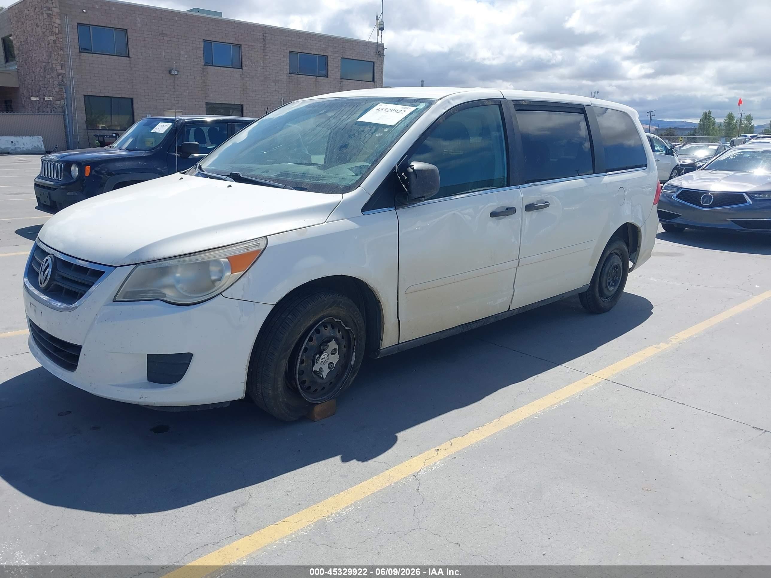 2009 Volkswagen Routan S White vin: 2V8HW44189R598356