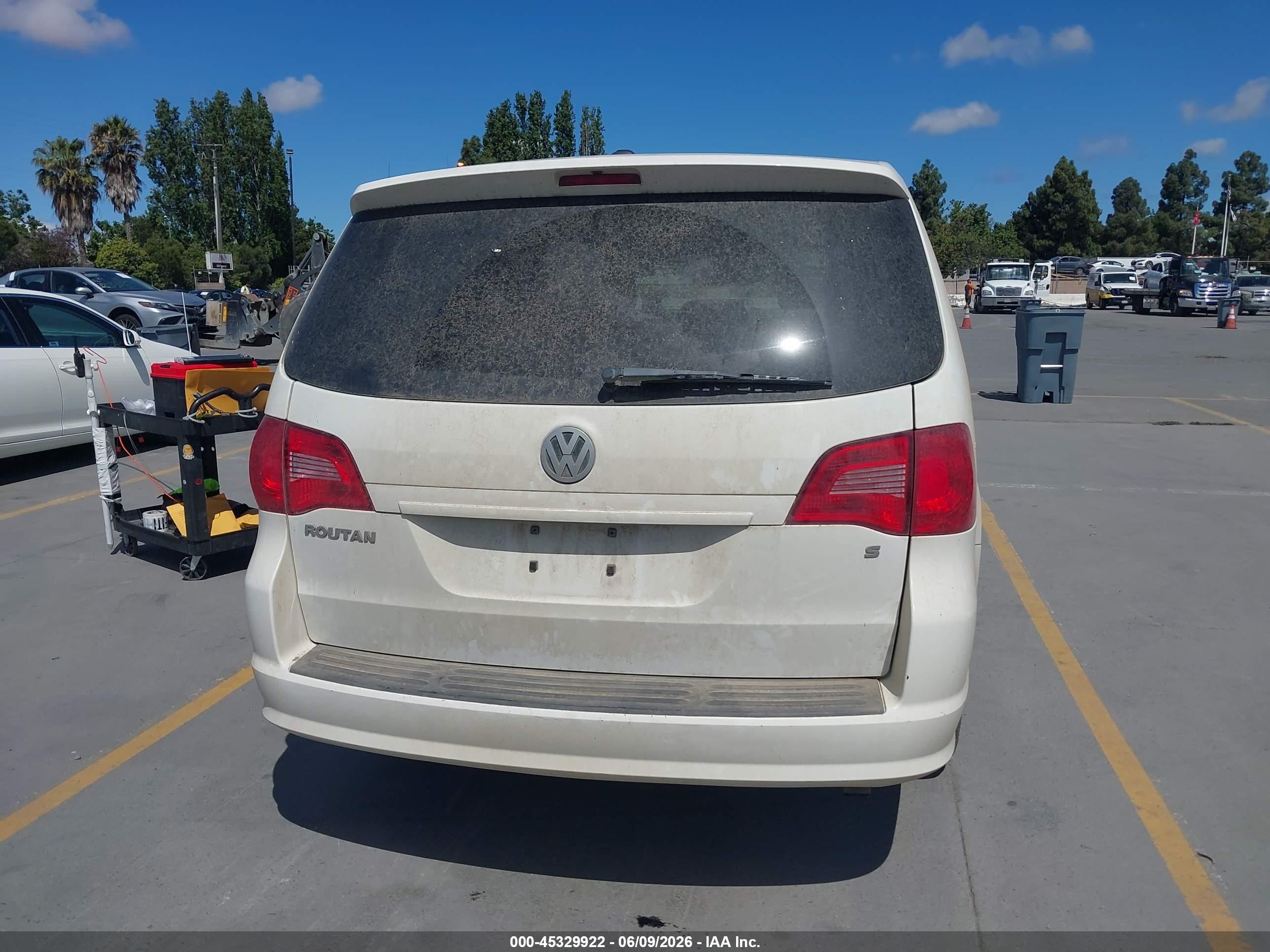 2009 Volkswagen Routan S White vin: 2V8HW44189R598356
