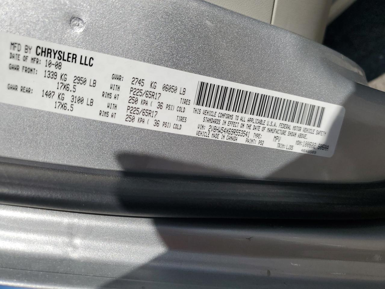 2009 Volkswagen Routan Sel Silver vin: 2V8HW54X69R553541