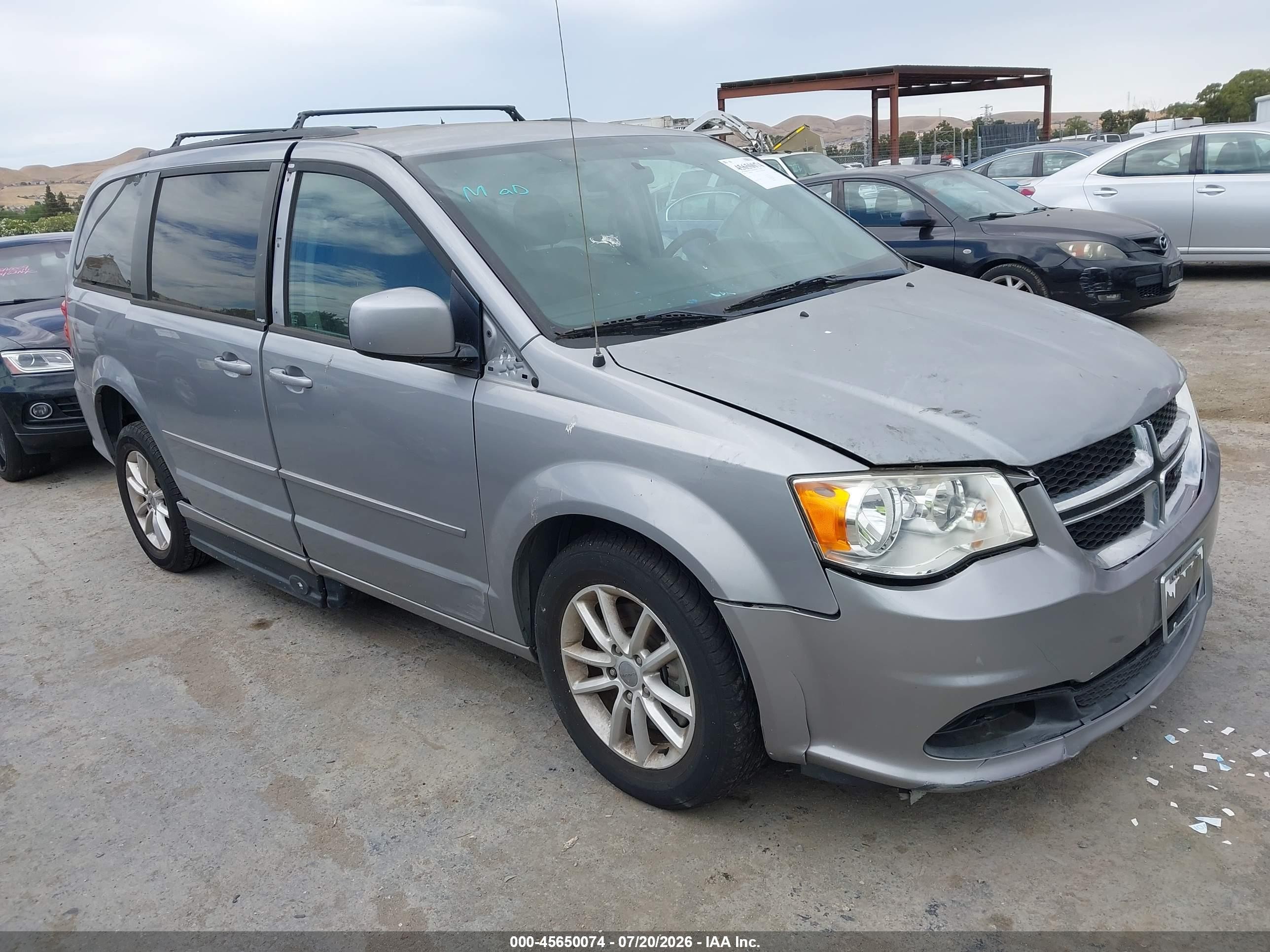 2014 Dodge Grand Caravan Sxt Gray vin: 2c4rdgcg8er210257