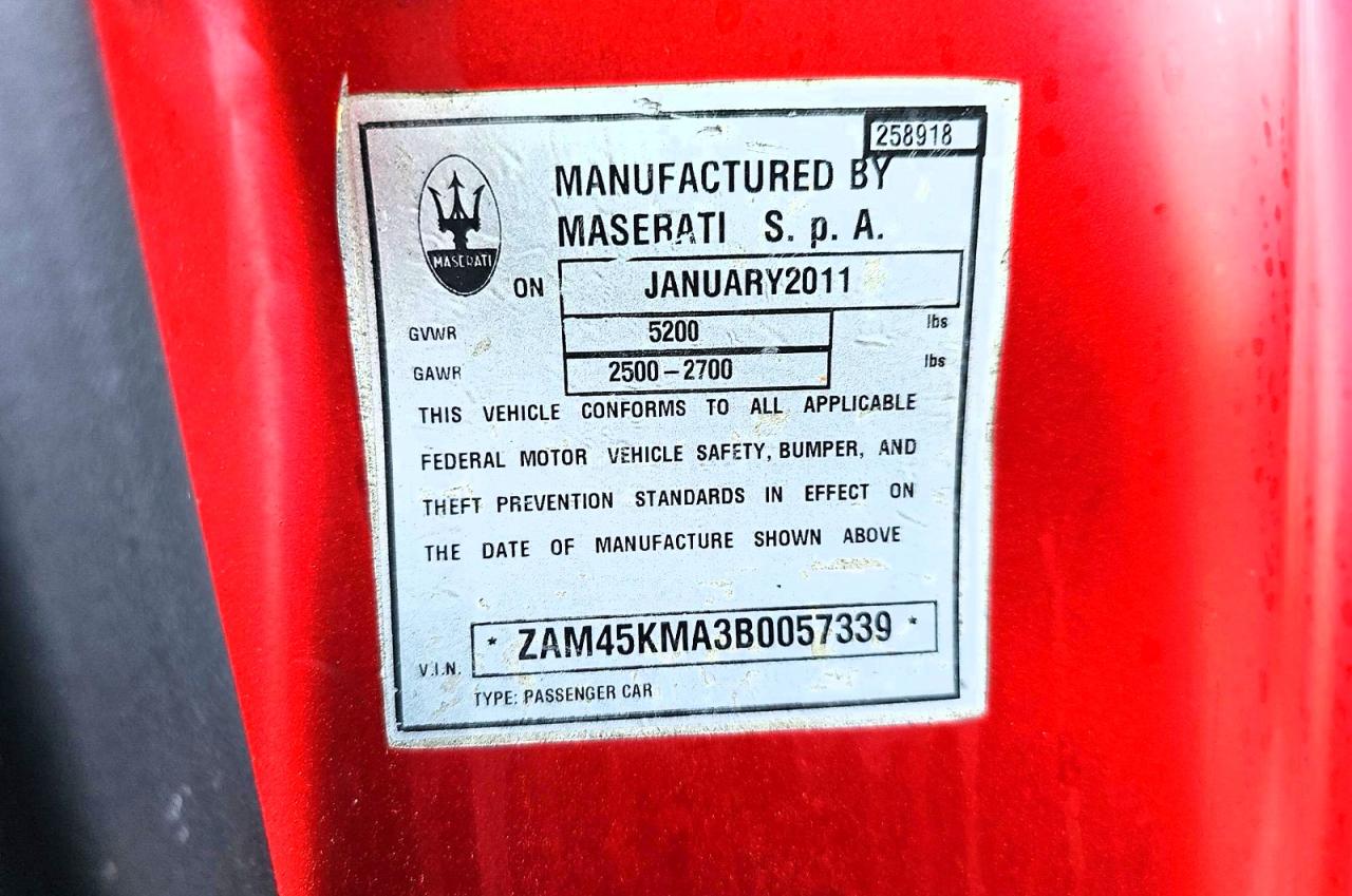 2011 Maserati Granturismo S Red vin: ZAM45KMA3B0057339