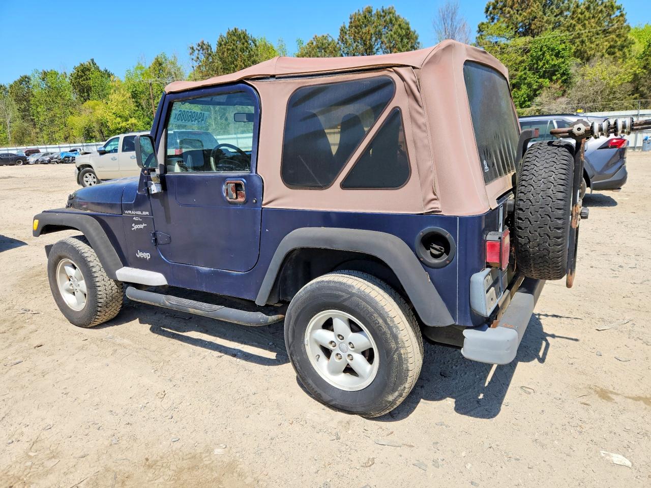 2000 Jeep Wrangler / Tj Sport Синий vin: 1J4FA49SXYP751820